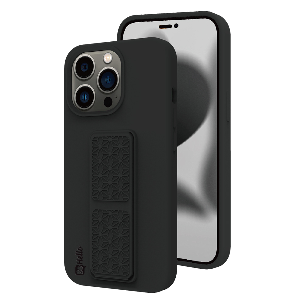 BeHello iPhone 14 Pro Max Soft touch strap case zwart