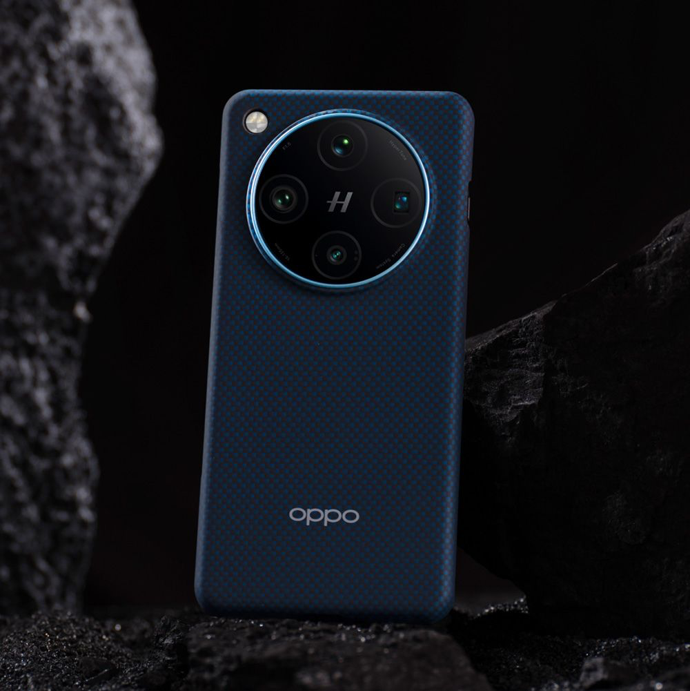 Oppo Find X8 Aramid Fiber case met magnetische ring zwart