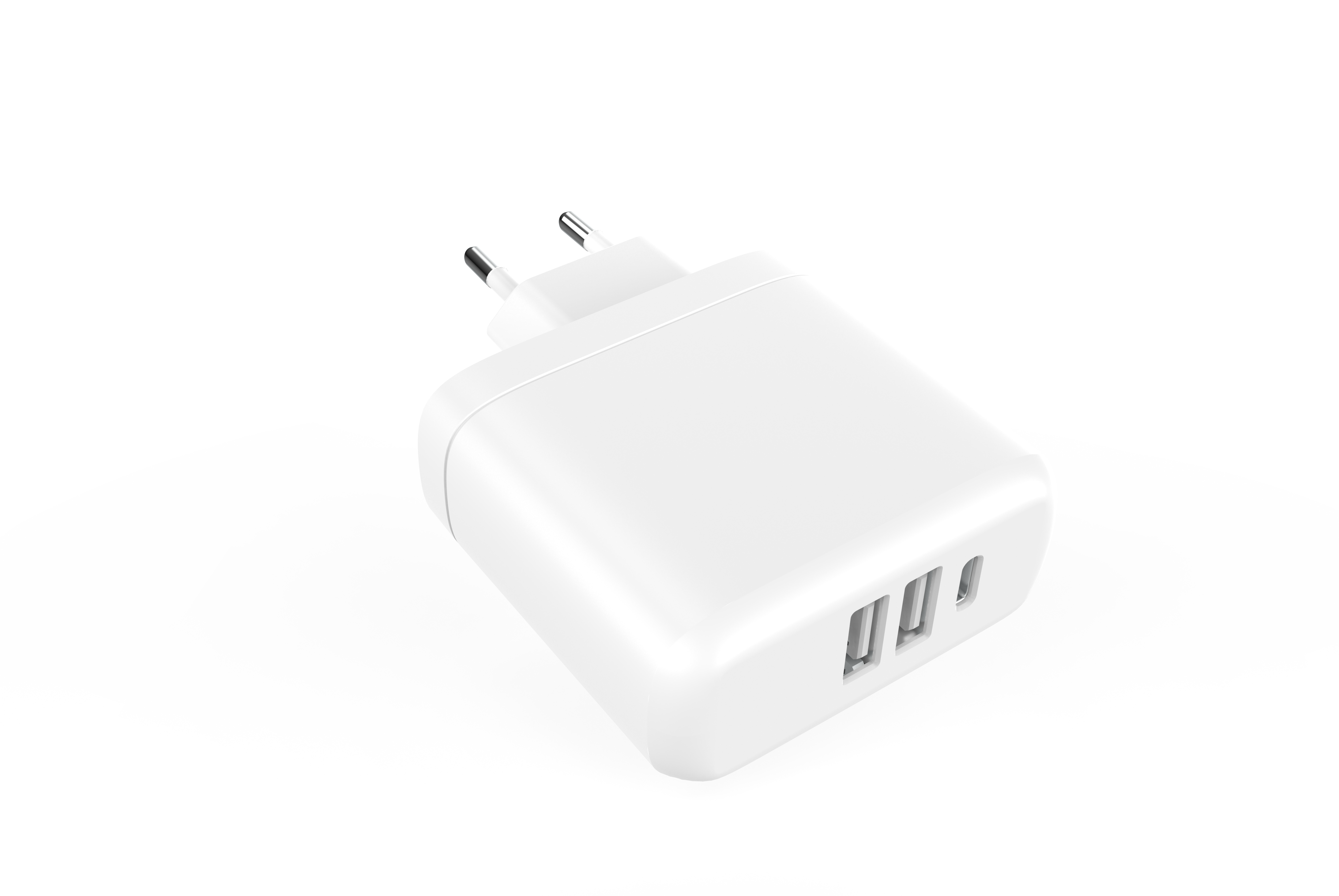 BeHello Oplader 45W met 3 poorten (USB-C en 2x USB-A) wit