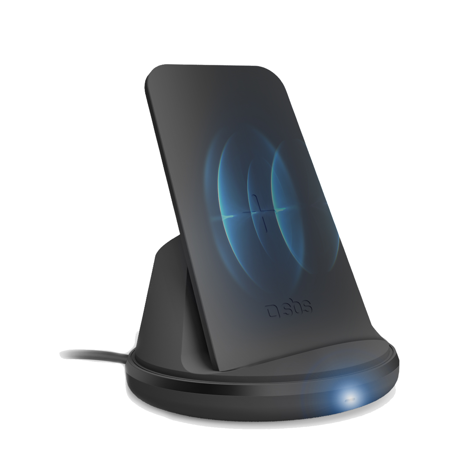 SBS Draadloze oplader met speaker en microfoon zwart
