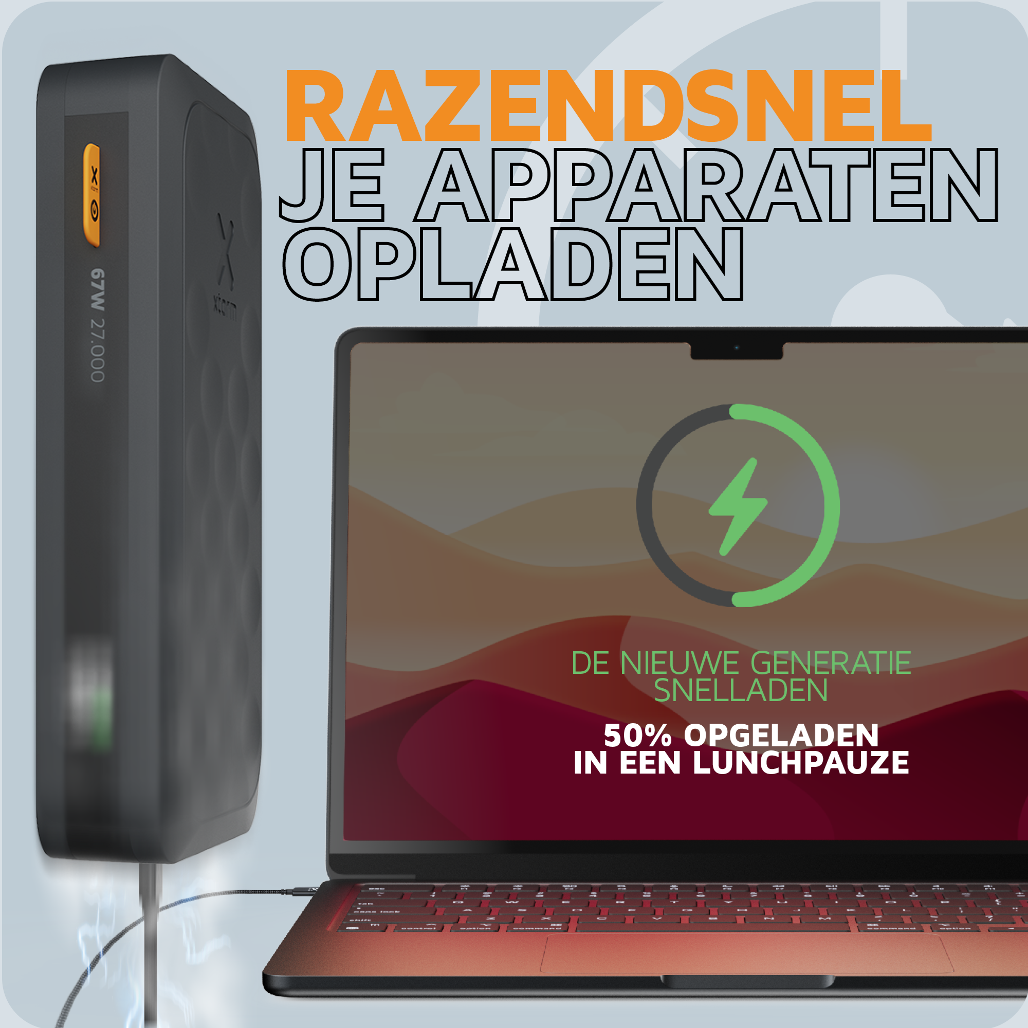 Xtorm Powerbank 27.000mAh 67W zwart