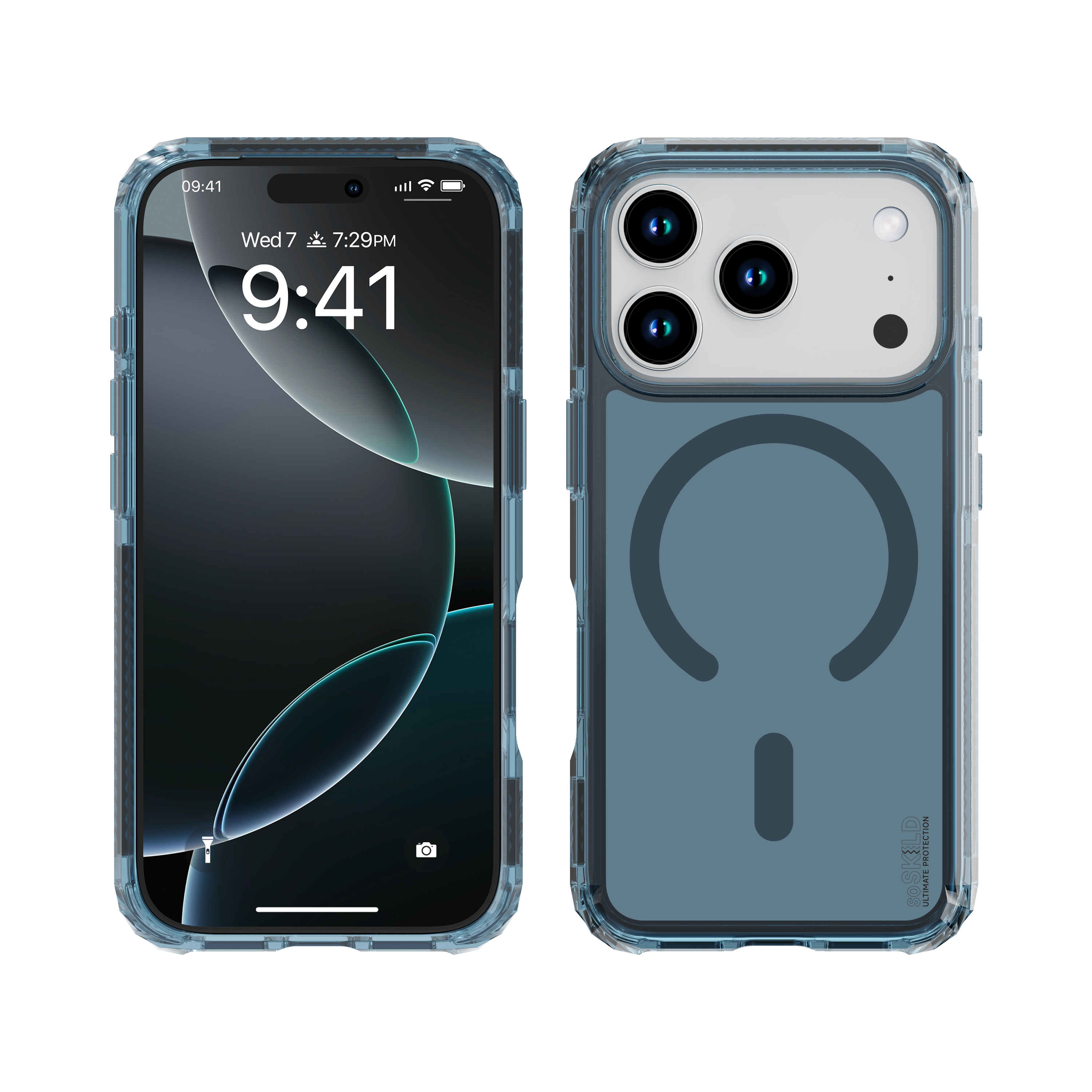SoSkild iPhone 17 Pro Defend heavy impact case met magnetische ring grijs
