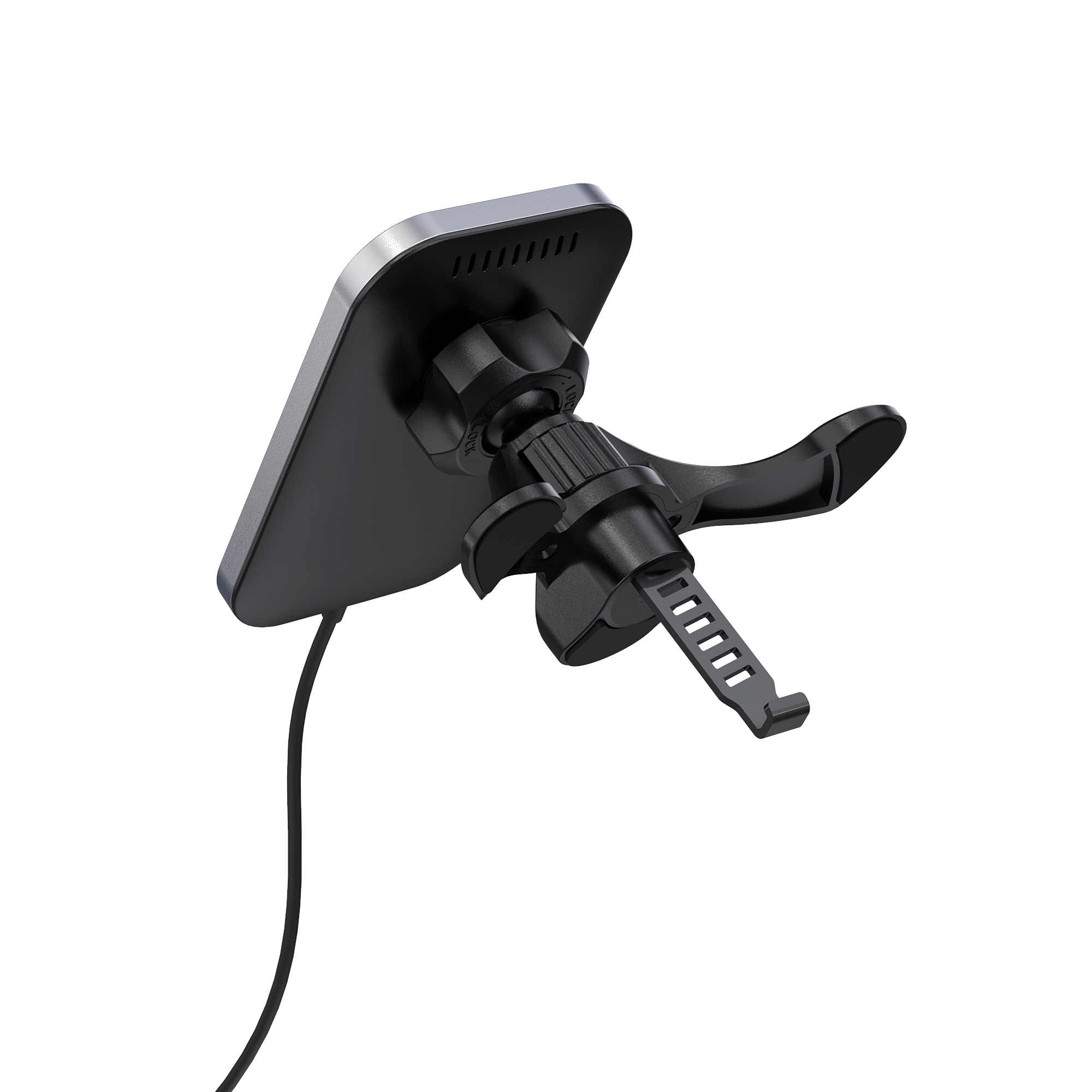 BeHello Draadloze autolader met magnetische ring zwart