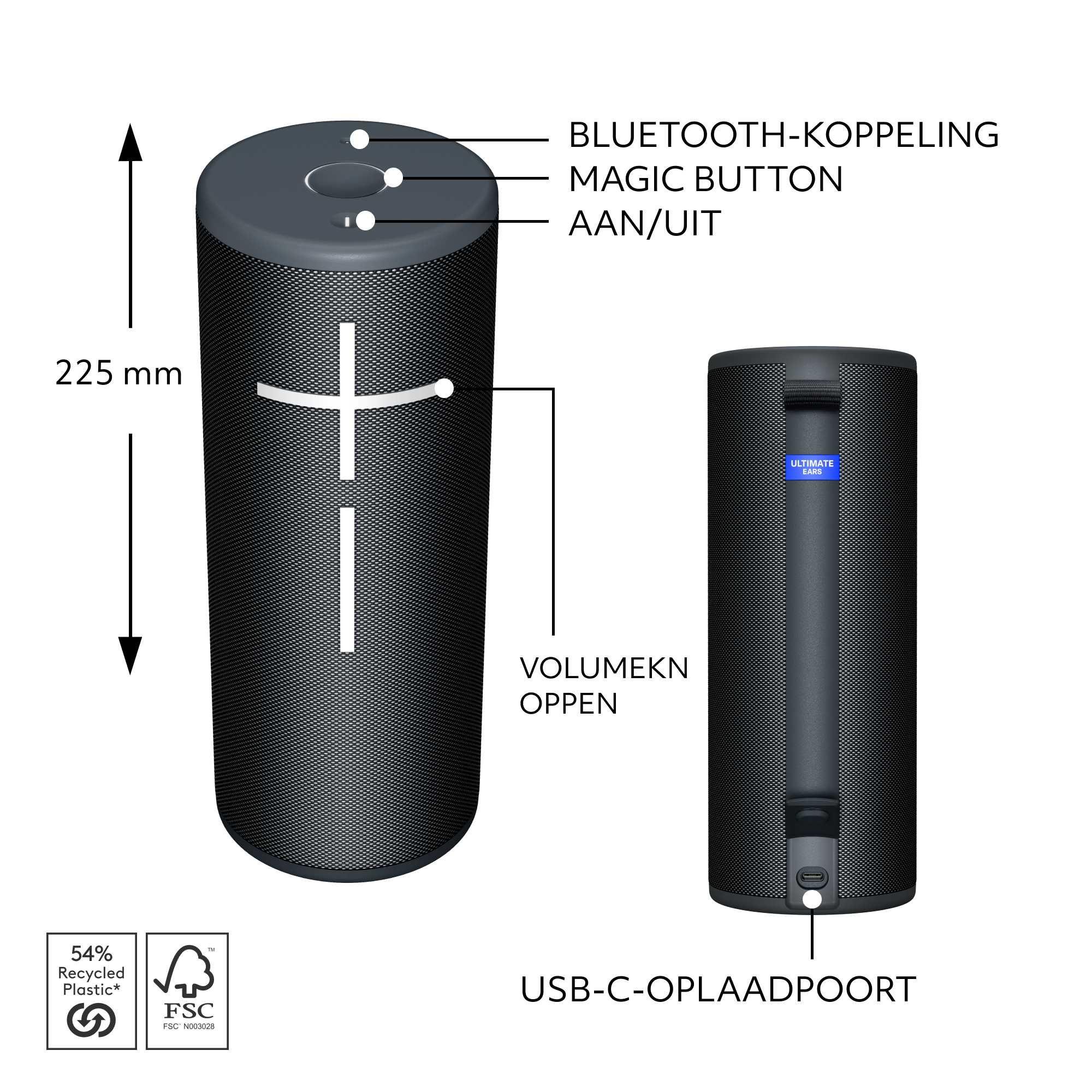 Ultimate Ears Megaboom 4 bluetooth speaker zwart