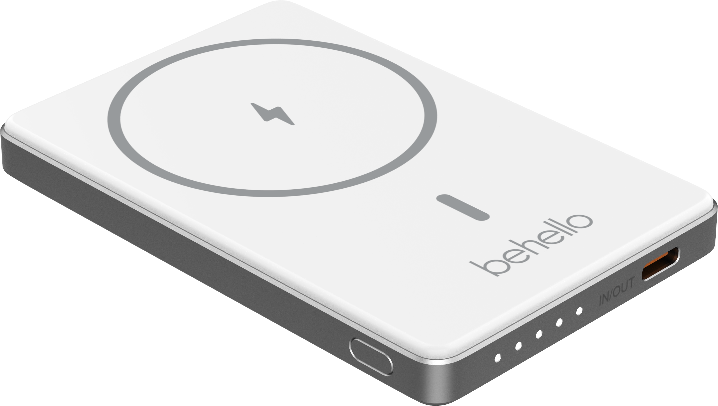 BeHello Draadloze powerbank 5000mAh wit
