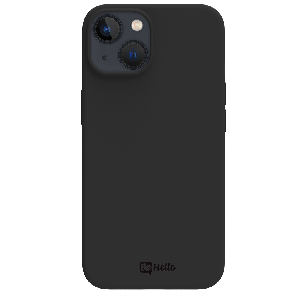 BeHello iPhone 14 Soft touch case met magnetische ring zwart