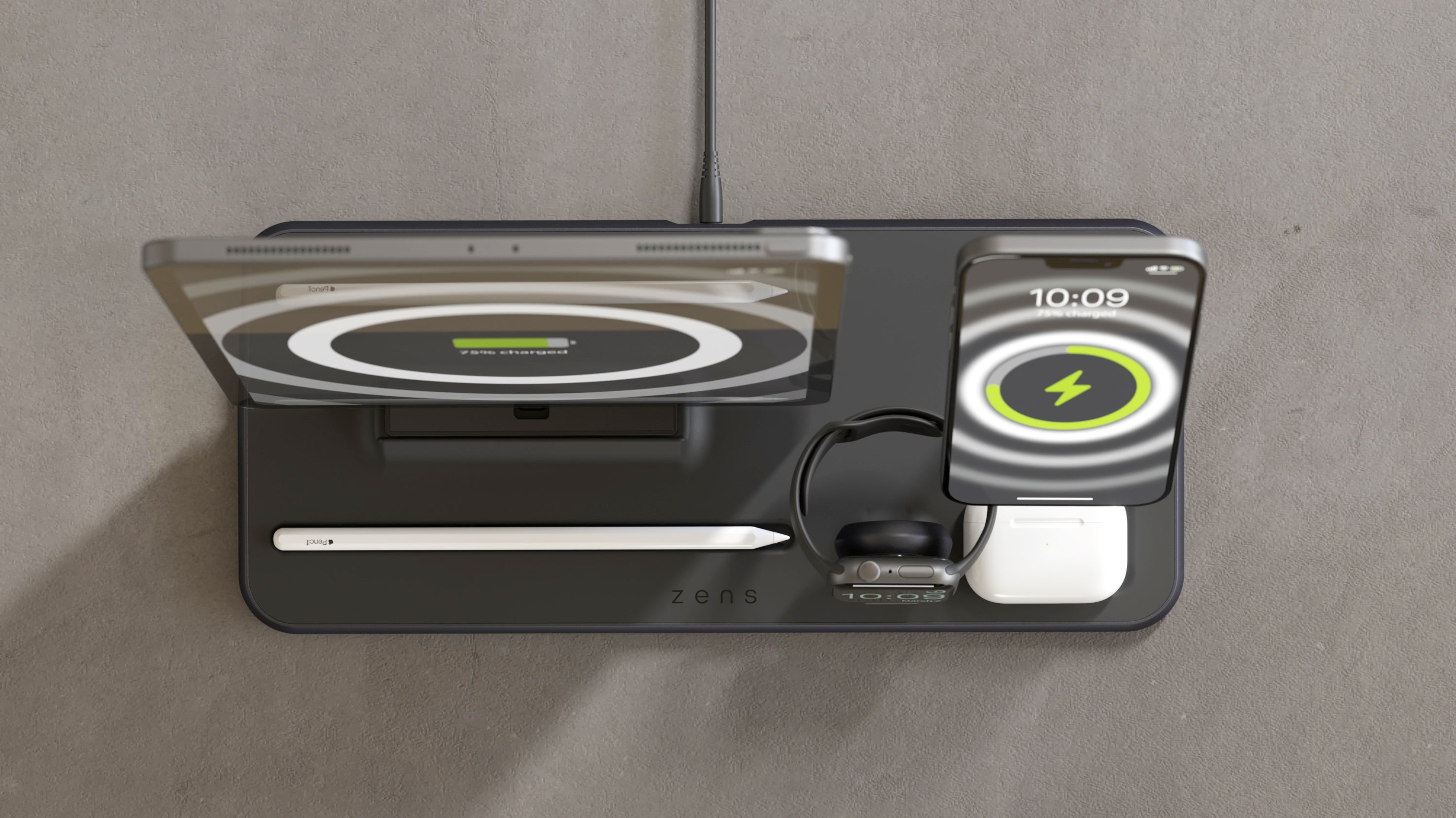 Zens 4-in-1 Draadloze oplader 45W met MagSafe zwart