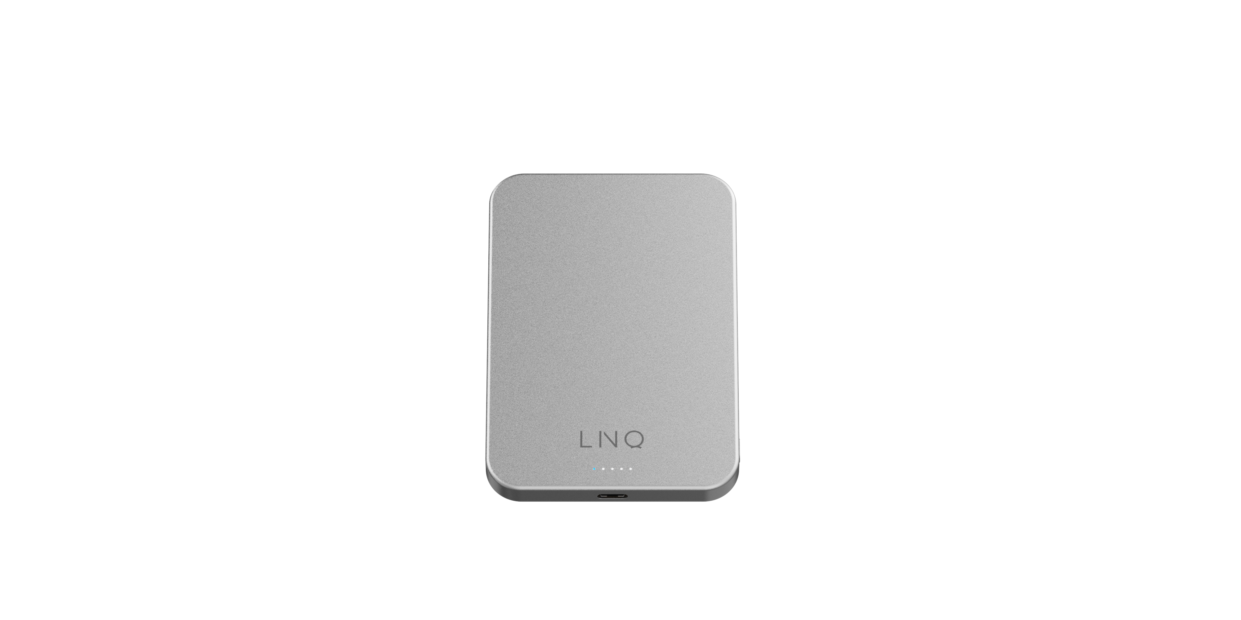 LINQ Draadloze powerbank met magnetische ring 5.000mAh grijs