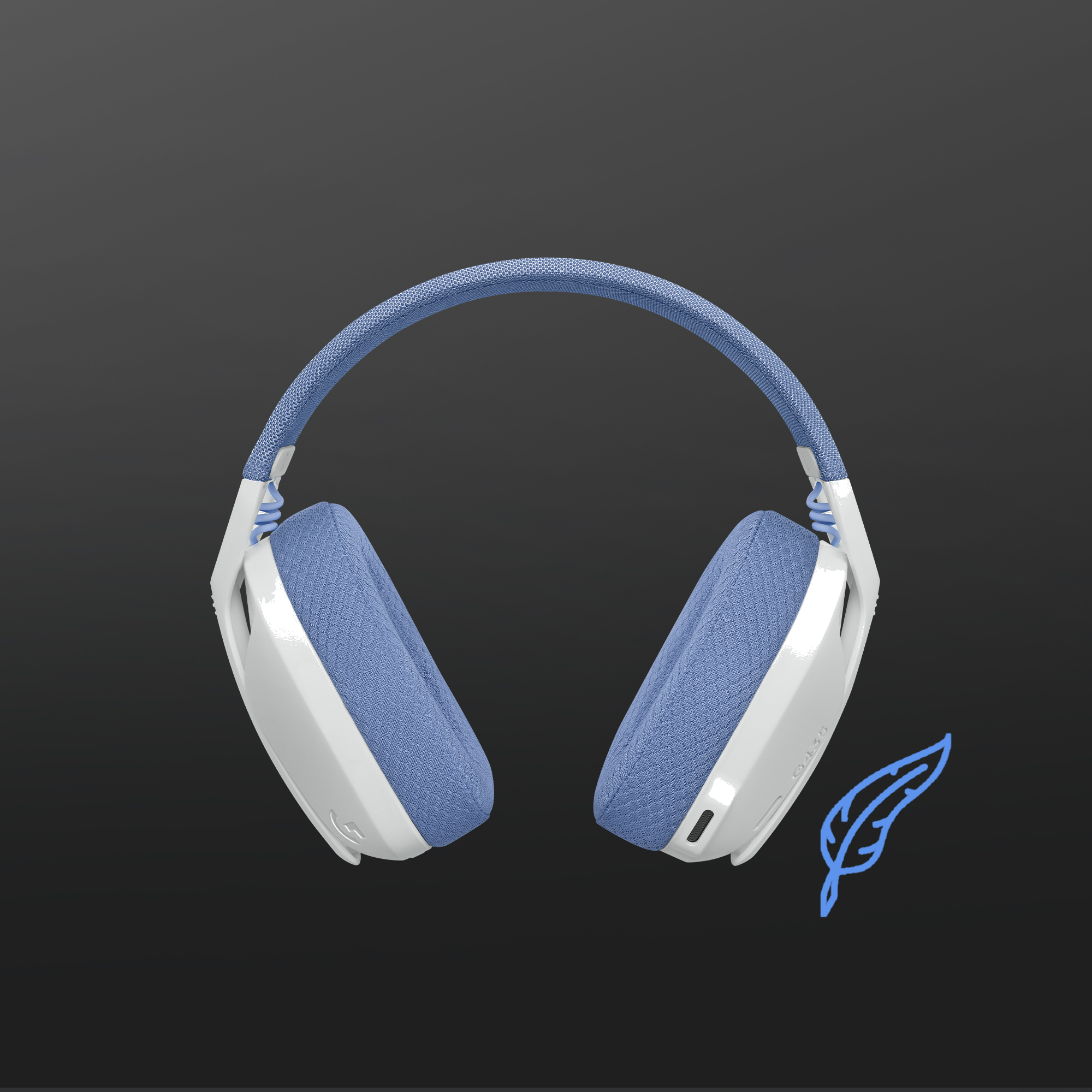 Logitech G G435 draadloze gaming headset blauw/wit