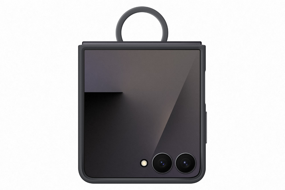 Samsung Galaxy Flip7 Silicone ring case zwart