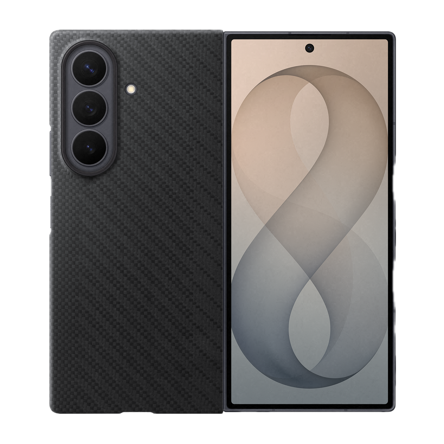 Samsung Galaxy Z Fold8 Ultra Carbon magnet case zwart