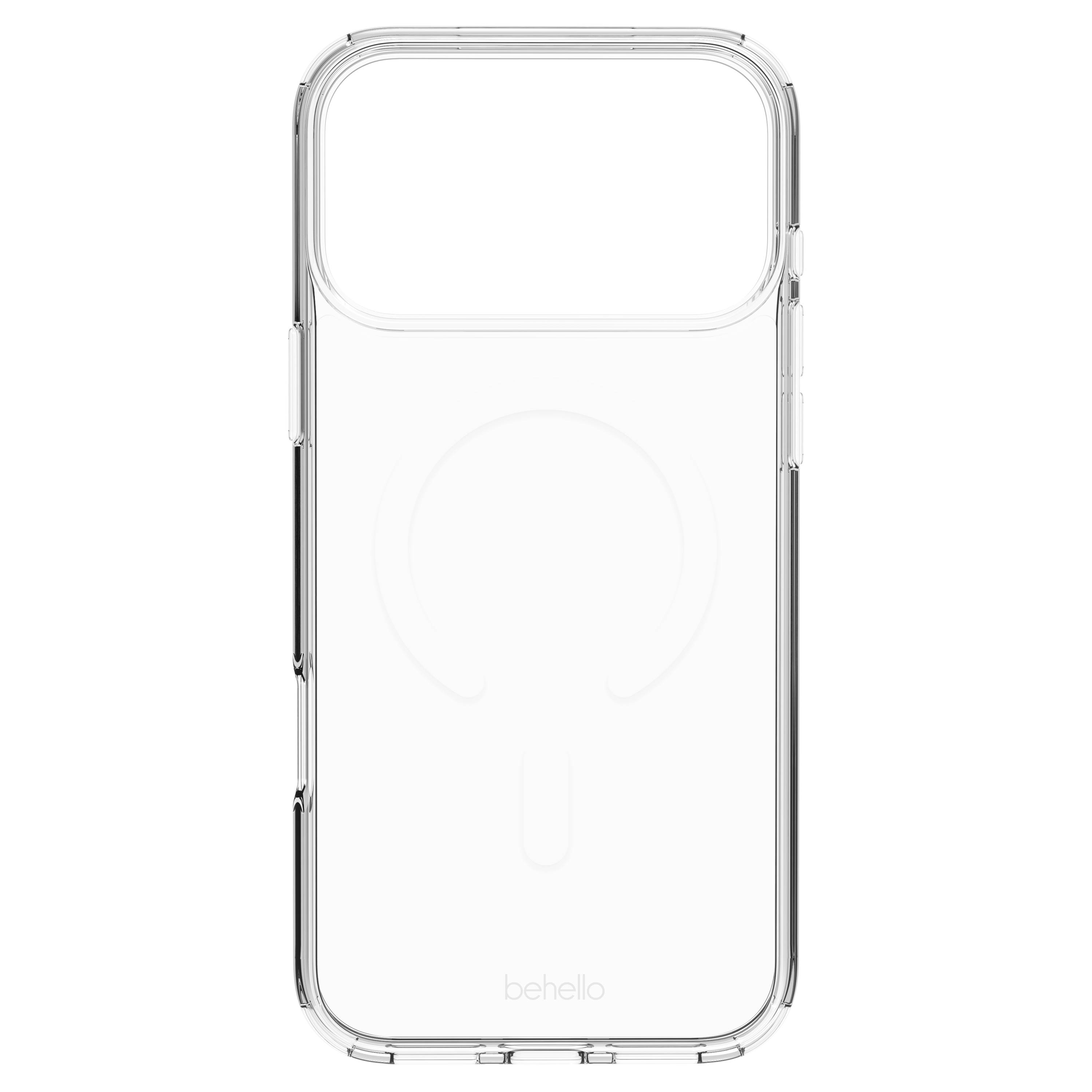 BeHello iPhone 17 Pro Clear case met magnetische ring transparant