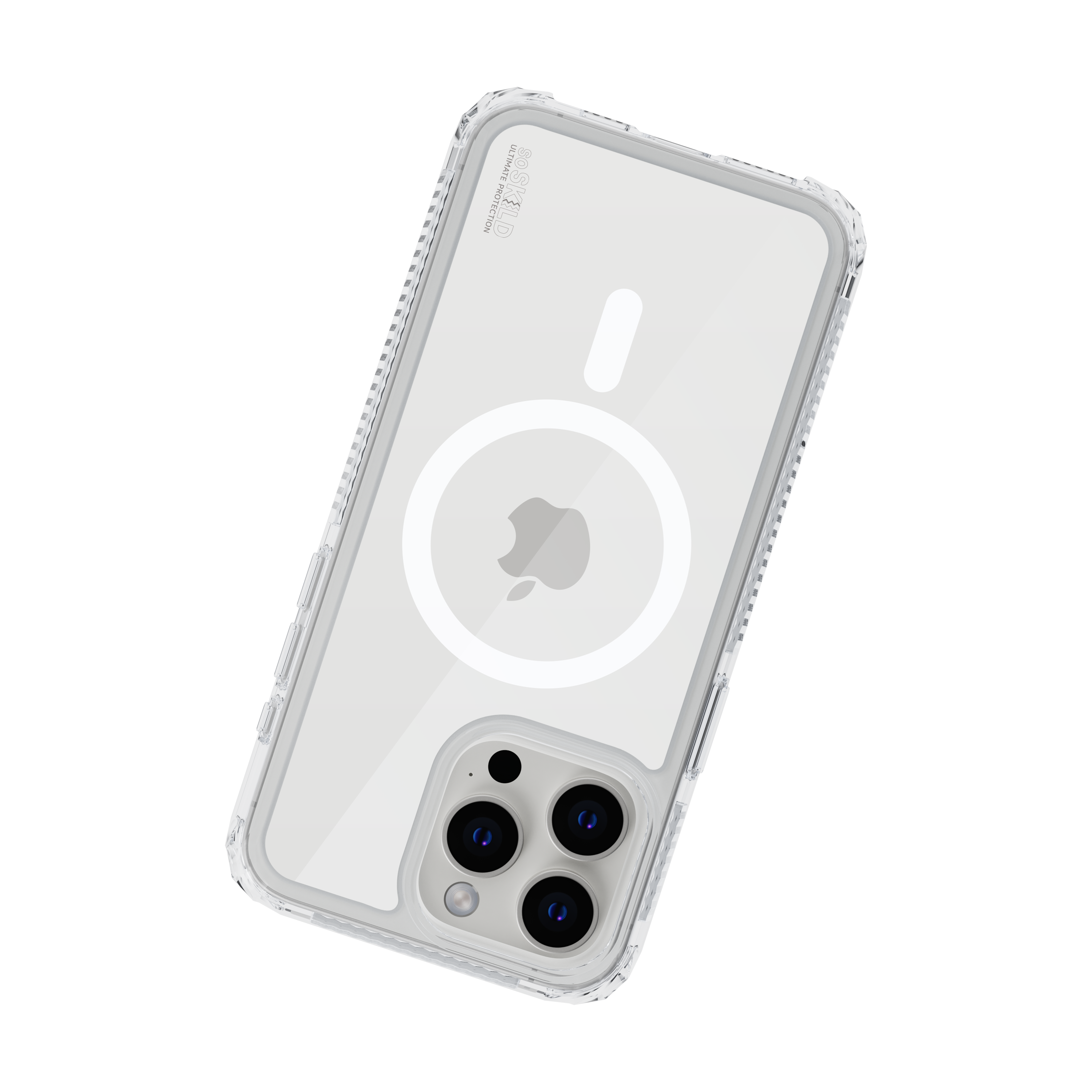 SoSkild iPhone 15 Pro Max Defend heavy impact case met magnetische ring transparant