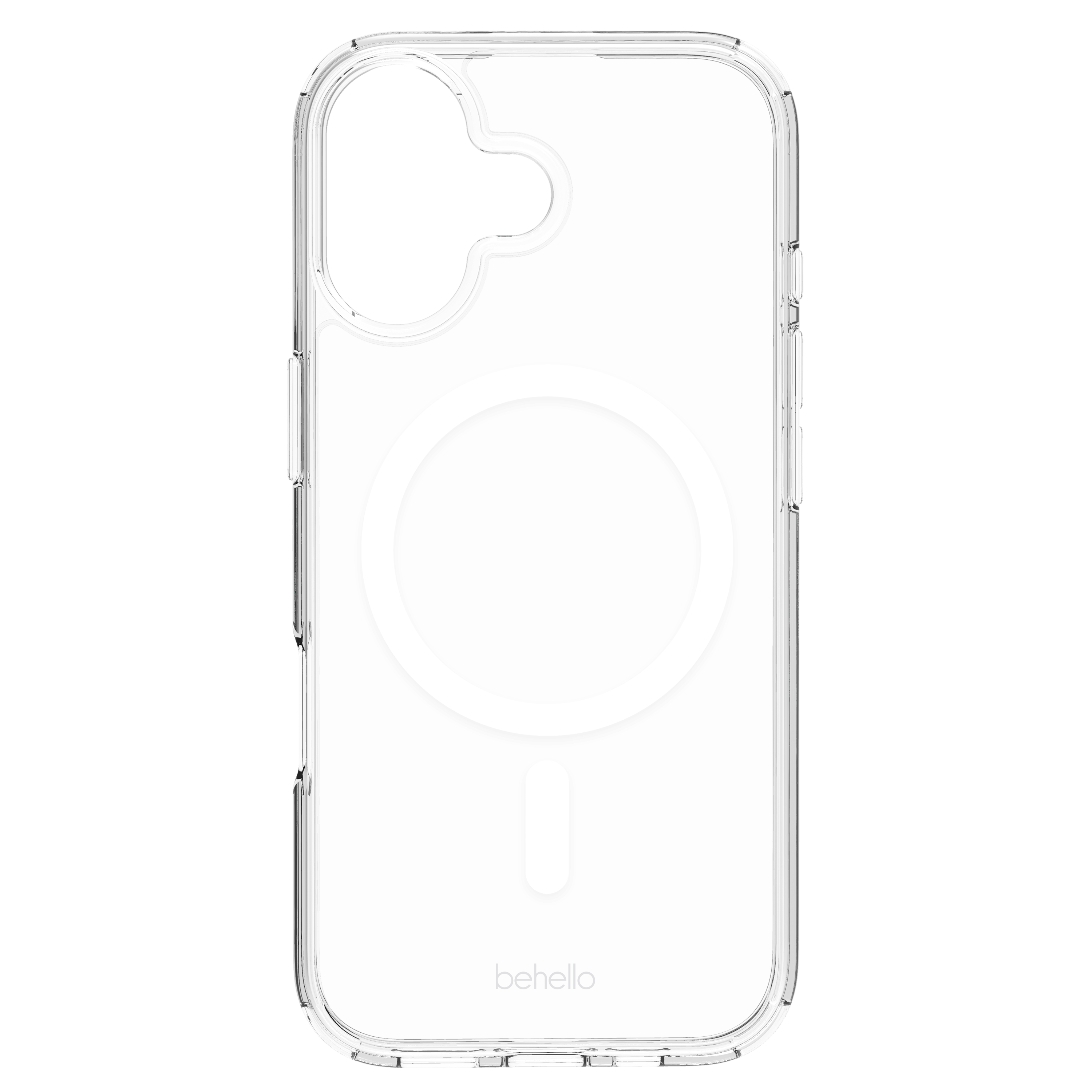 BeHello iPhone 17 Clear case met magnetische ring transparant