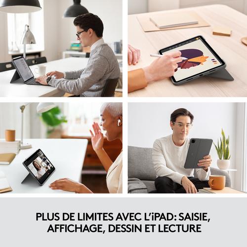 Logitech iPad Pro 11 inch (1e/2e/3e generatie) Combo touch toetsenbordcase grijs