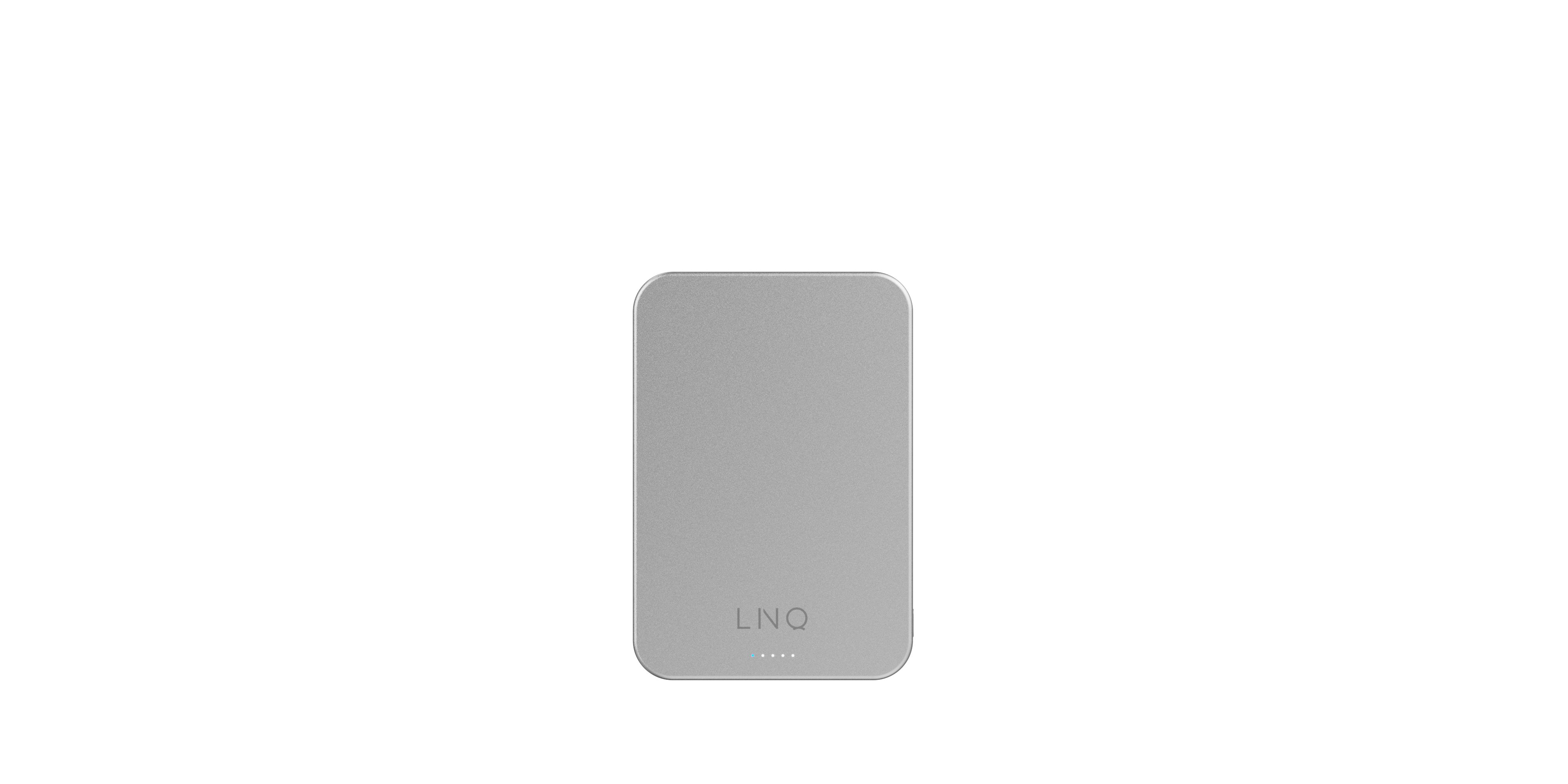 LINQ Draadloze powerbank met magnetische ring 5.000mAh grijs