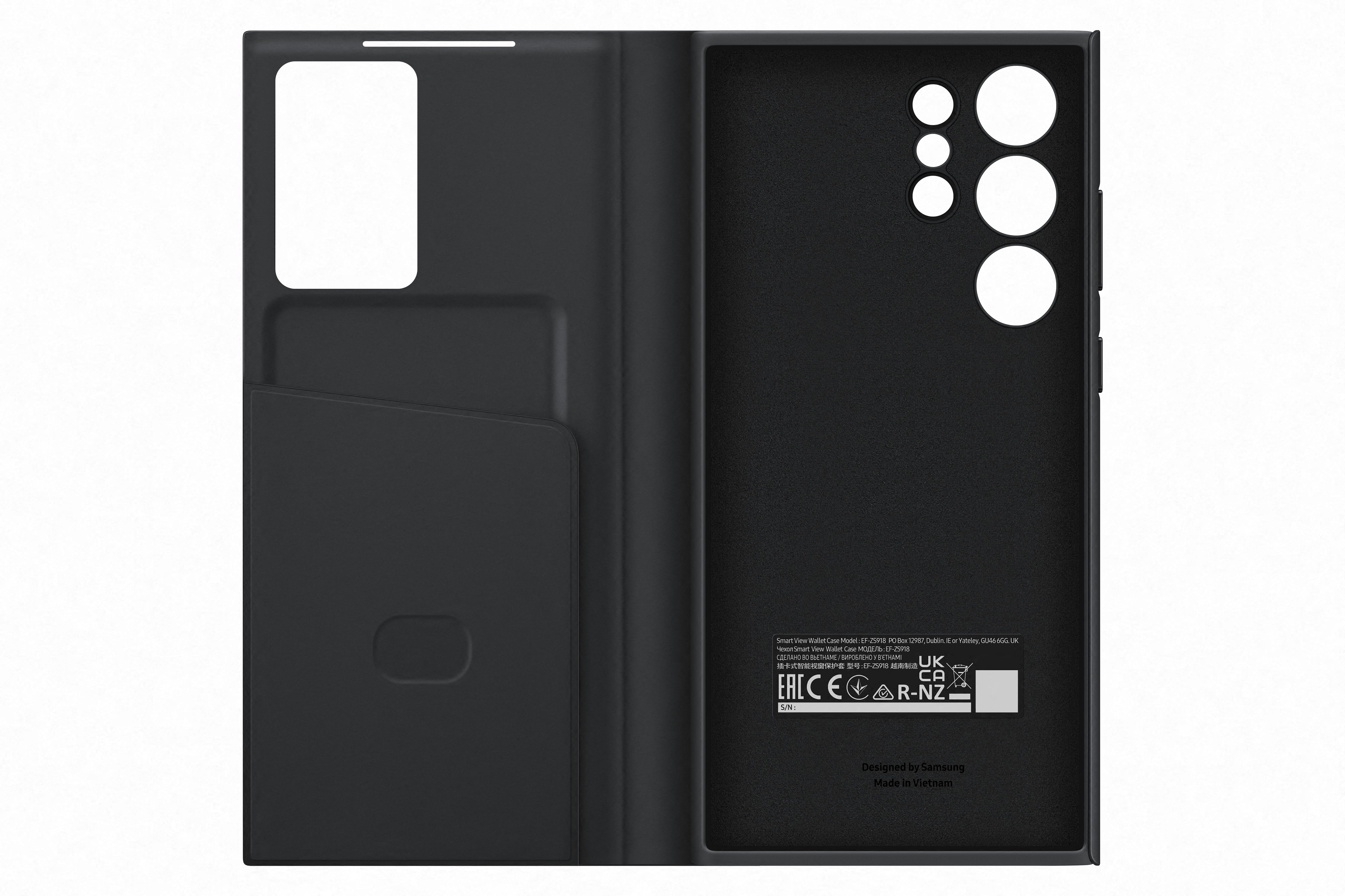 Samsung Galaxy S23 Ultra Smart view wallet case zwart