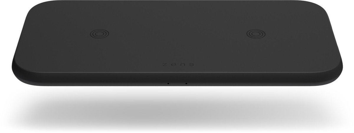 Zens Dual fast draadloze oplader zwart (2x 10W)