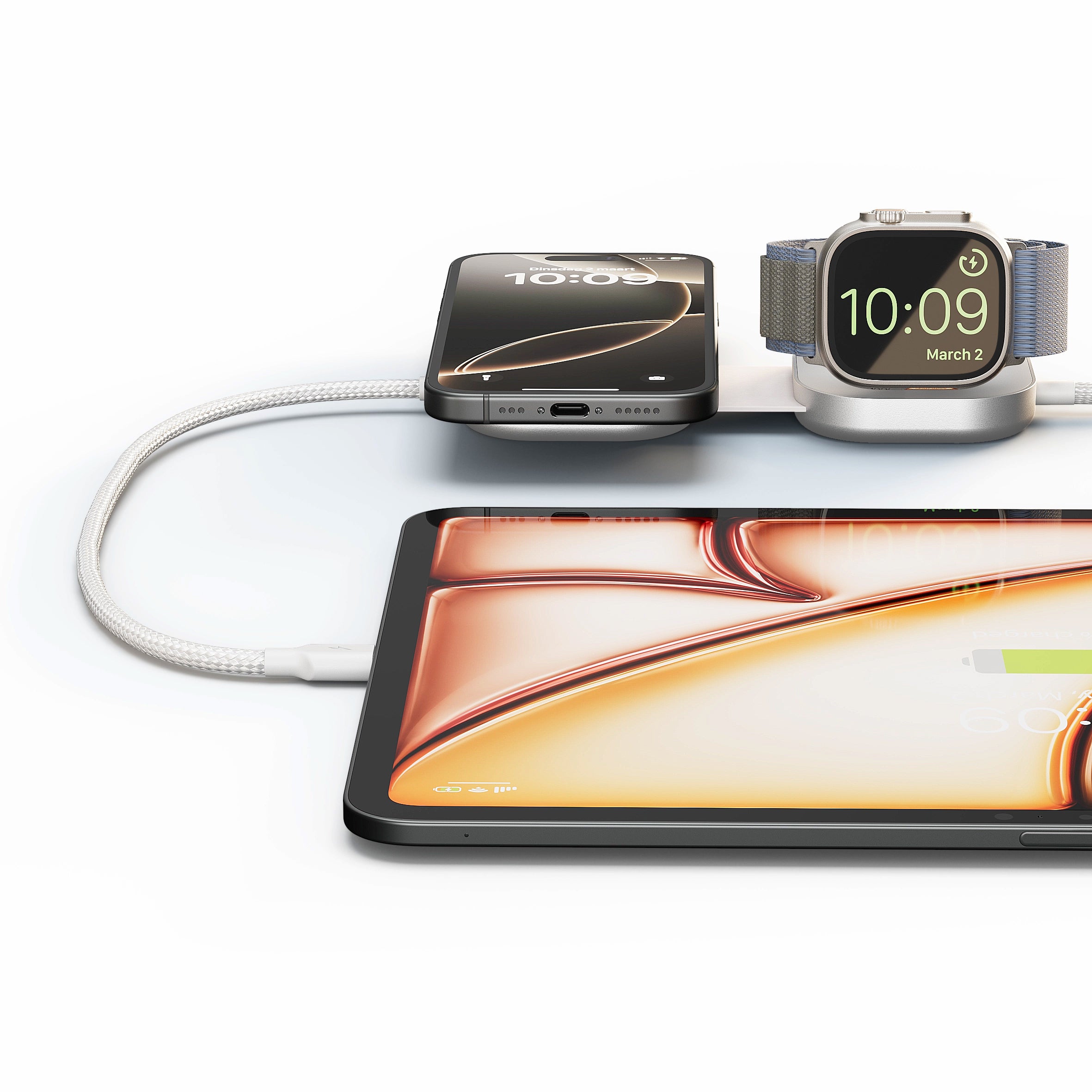 Zens USB-C naar USB-C kabel Pro 3 wit