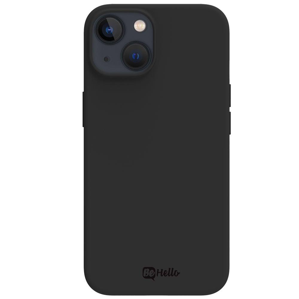 BeHello iPhone 14 Soft touch case met magnetische ring zwart