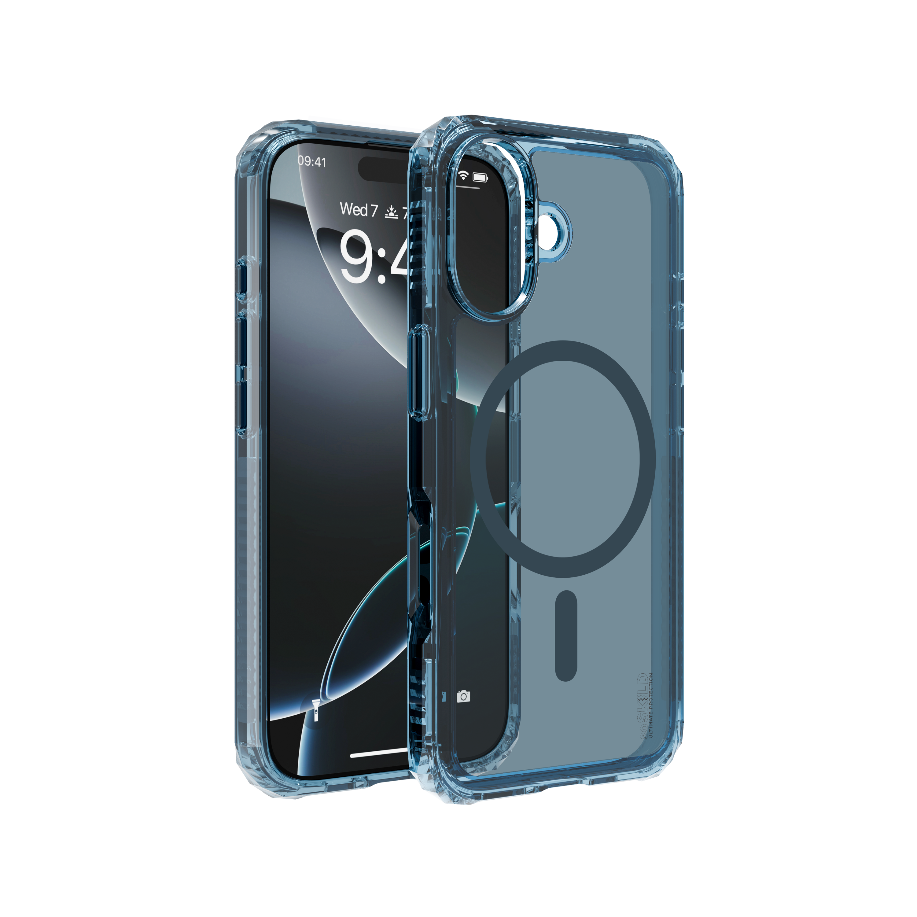 SoSkild iPhone 17 Defend heavy impact case met magnetische ring grijs