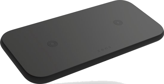 Zens Dual fast draadloze oplader zwart (2x 10W)