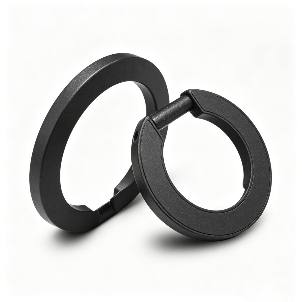 BeHello Magnetische telefoonhouder met dubbele ring zwart