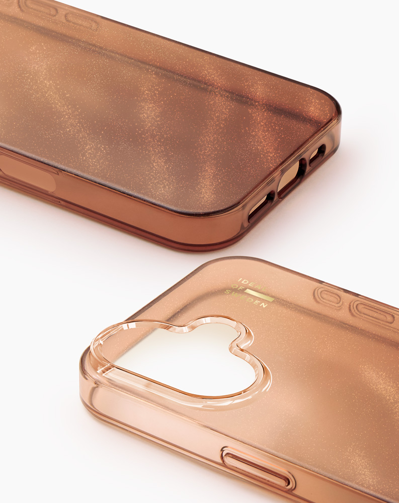 iDeal of Sweden iPhone 17 Glitter glow case met magnetische ring mocha mousse
