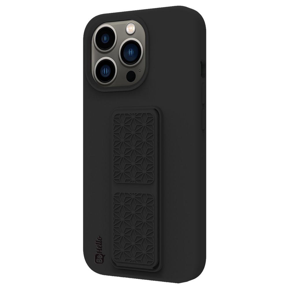 BeHello iPhone 14 Pro Soft touch strap case zwart