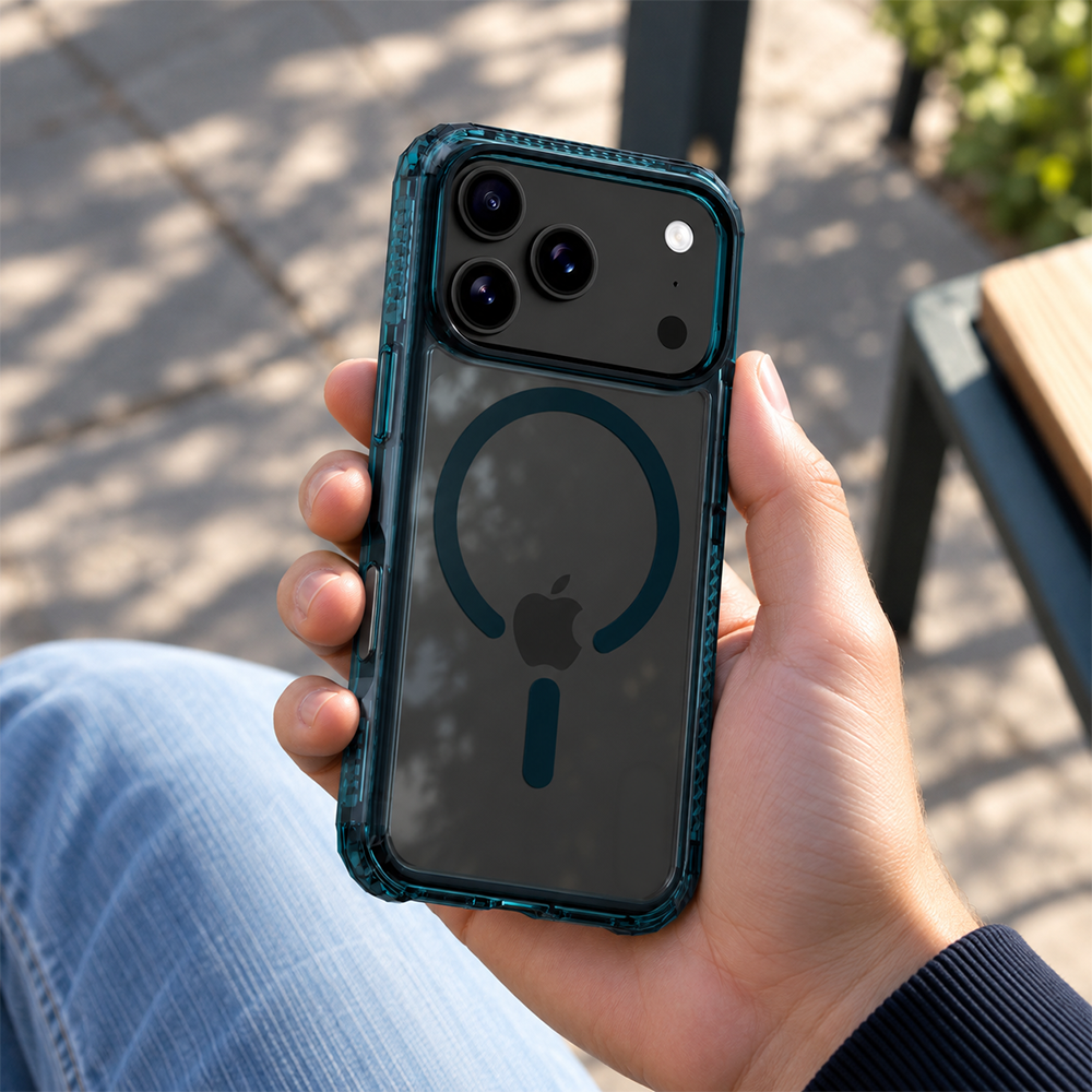 SoSkild iPhone 18 Pro / 17 Pro Defend heavy impact case met magnetische ring grijs