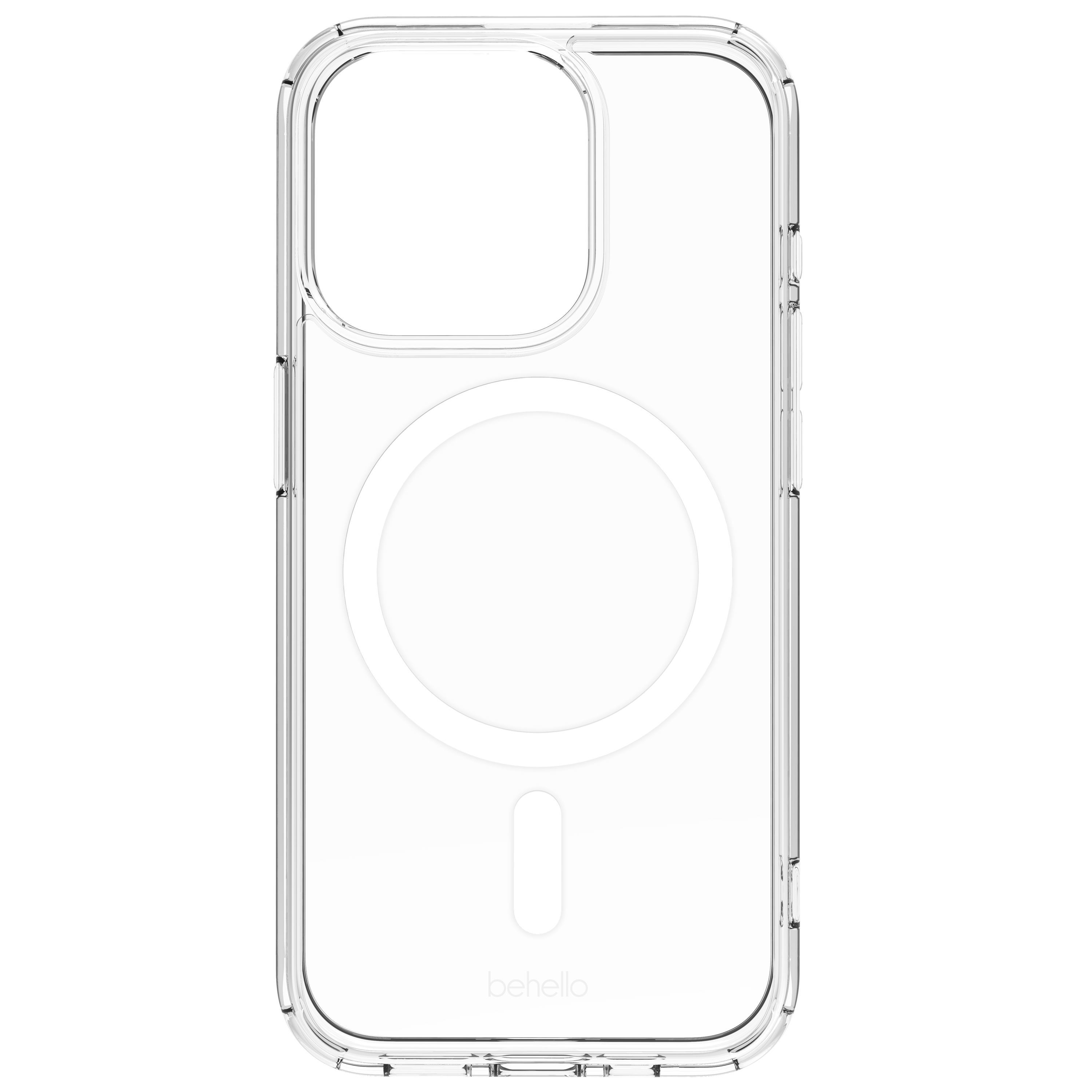 BeHello iPhone 15 Pro Clear case met magnetische ring transparant