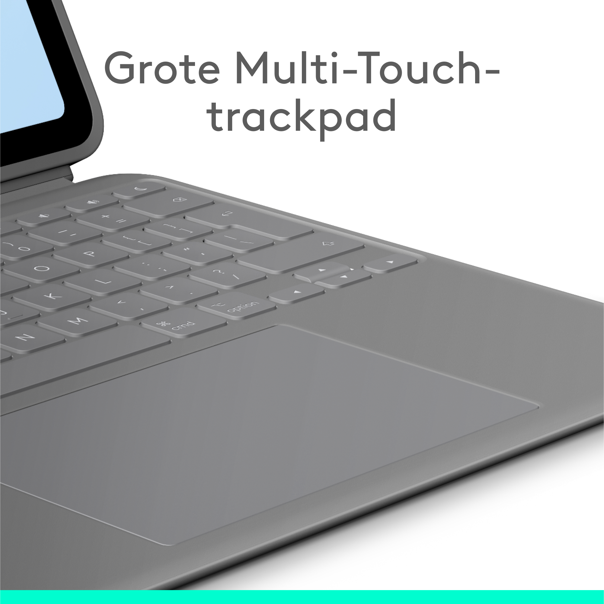 Logitech iPad Air 13 inch (M2) Combo touch toetsenbordcase UK grijs