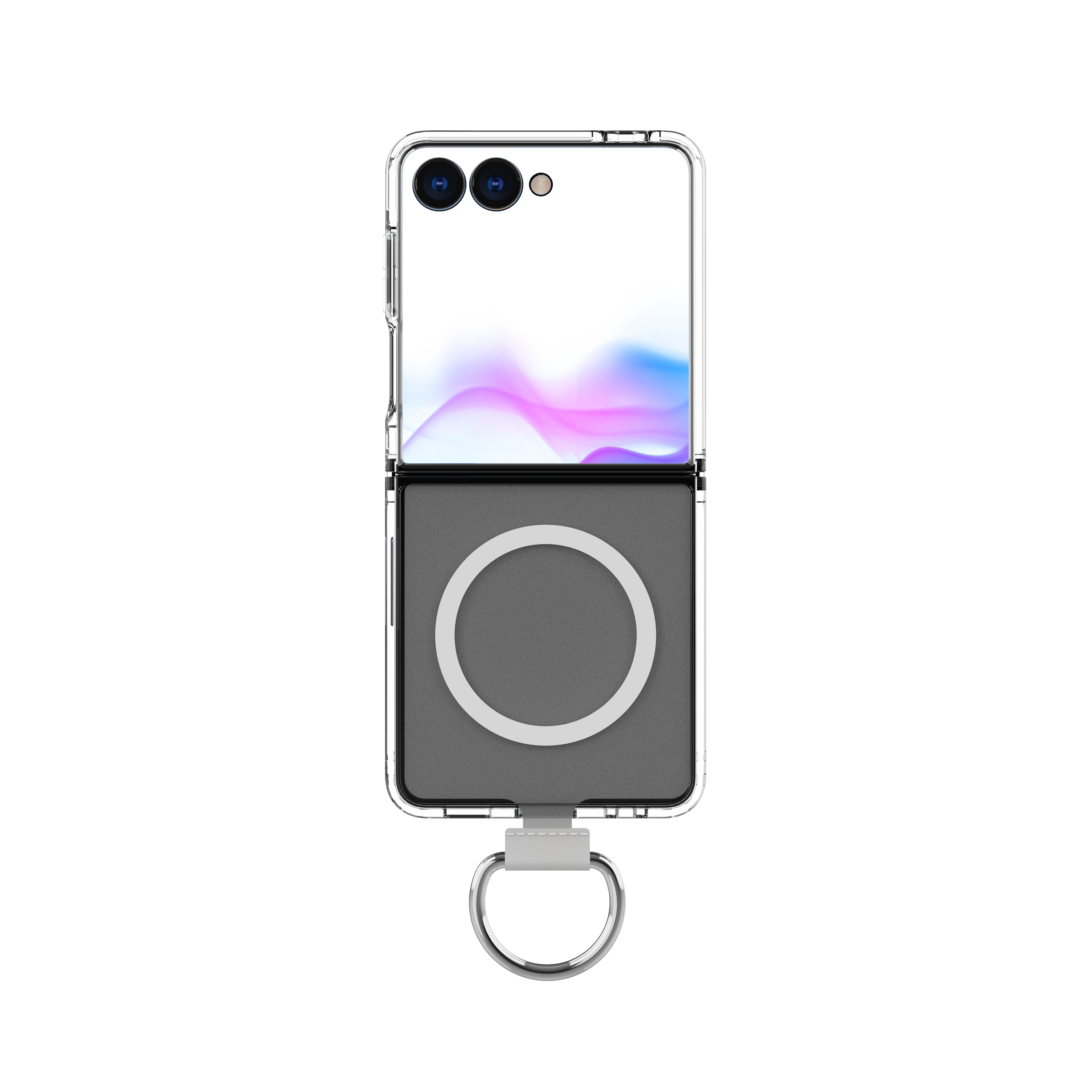 Behello Samsung Galaxy Flip7 Clear magnetic case transparant