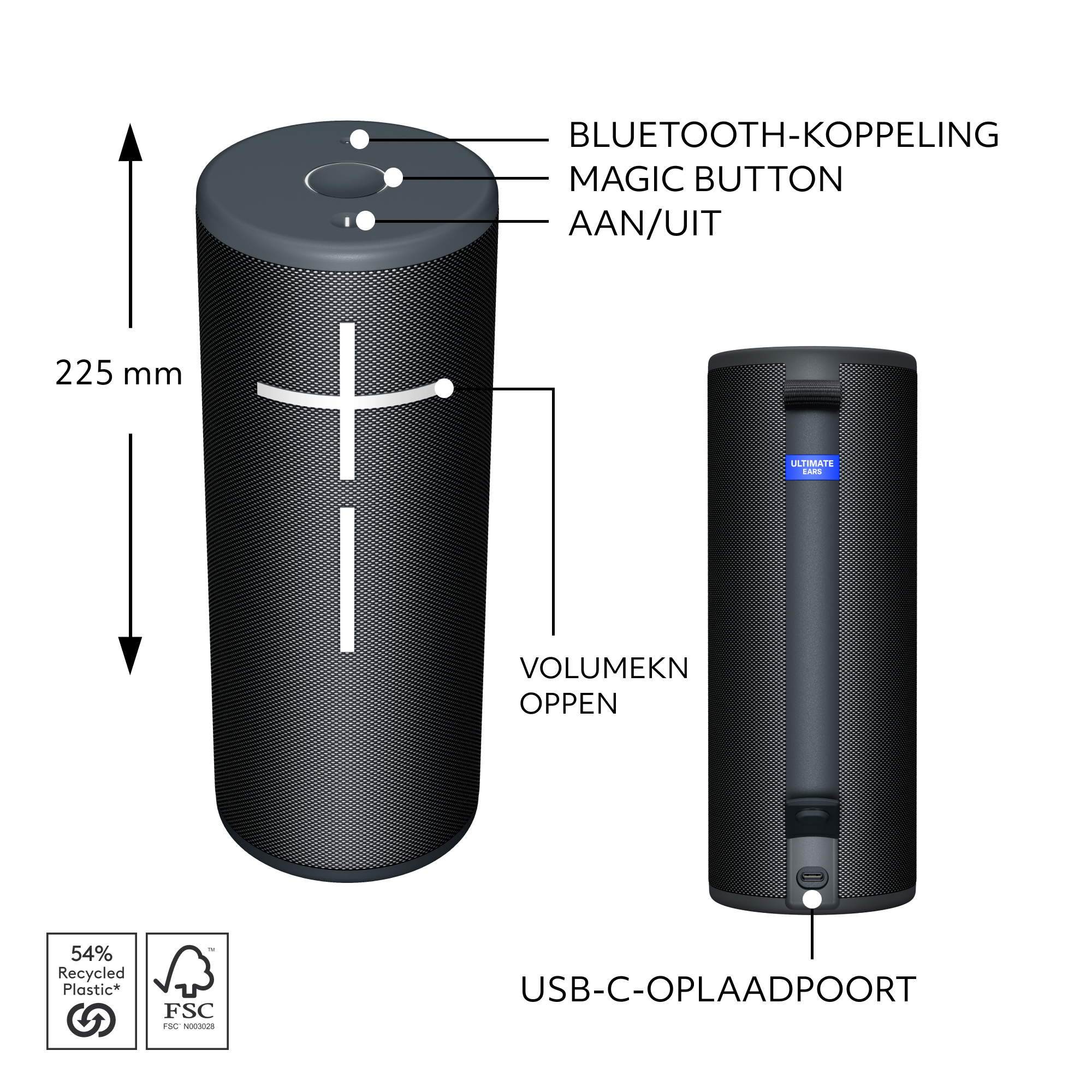 Ultimate Ears Megaboom 4 Bluetooth speaker zwart