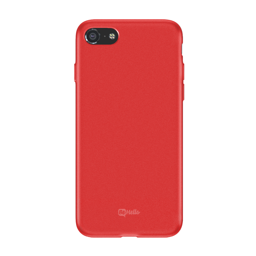BeHello Premium iPhone SE 2022/SE 2020/8/7 Liquid silicone case rood