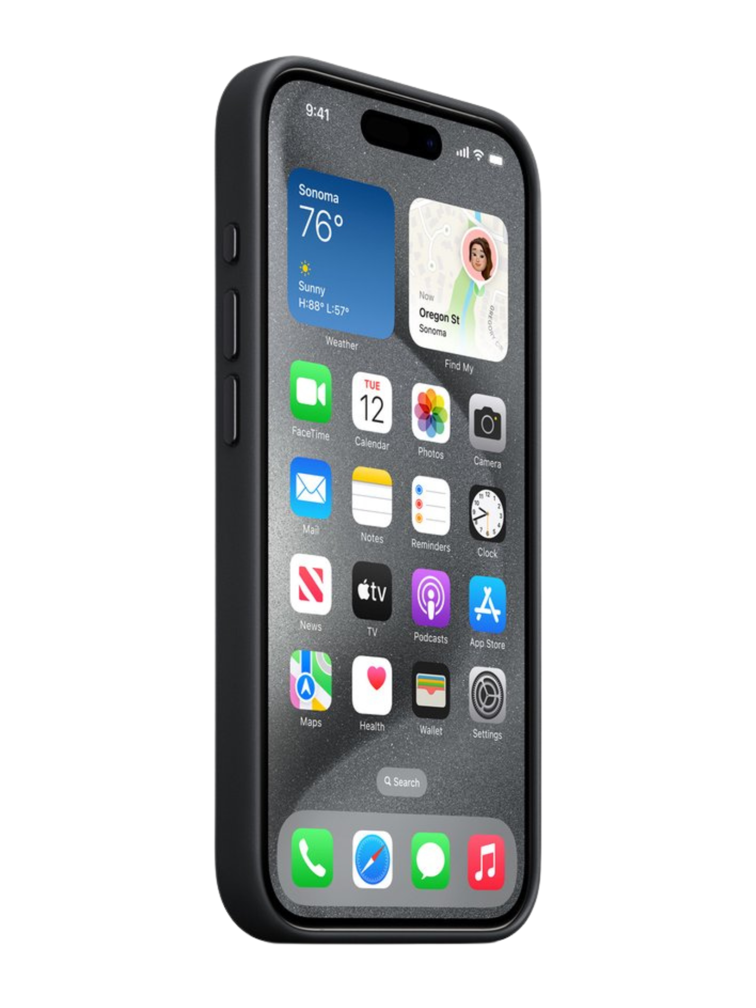 Apple iPhone 15 Pro FineWoven case met MagSafe zwart