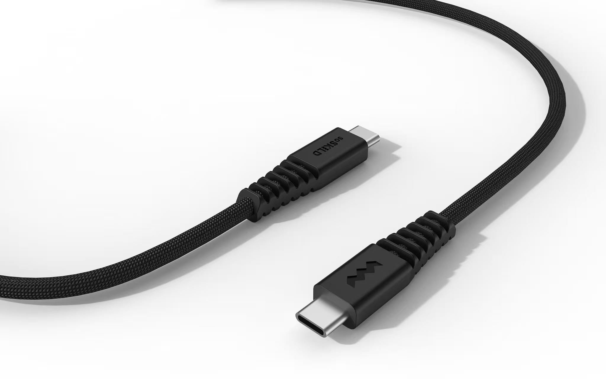 SoSkild USB-C naar USB-C kabel gevlochten 1,5 m 240W zwart