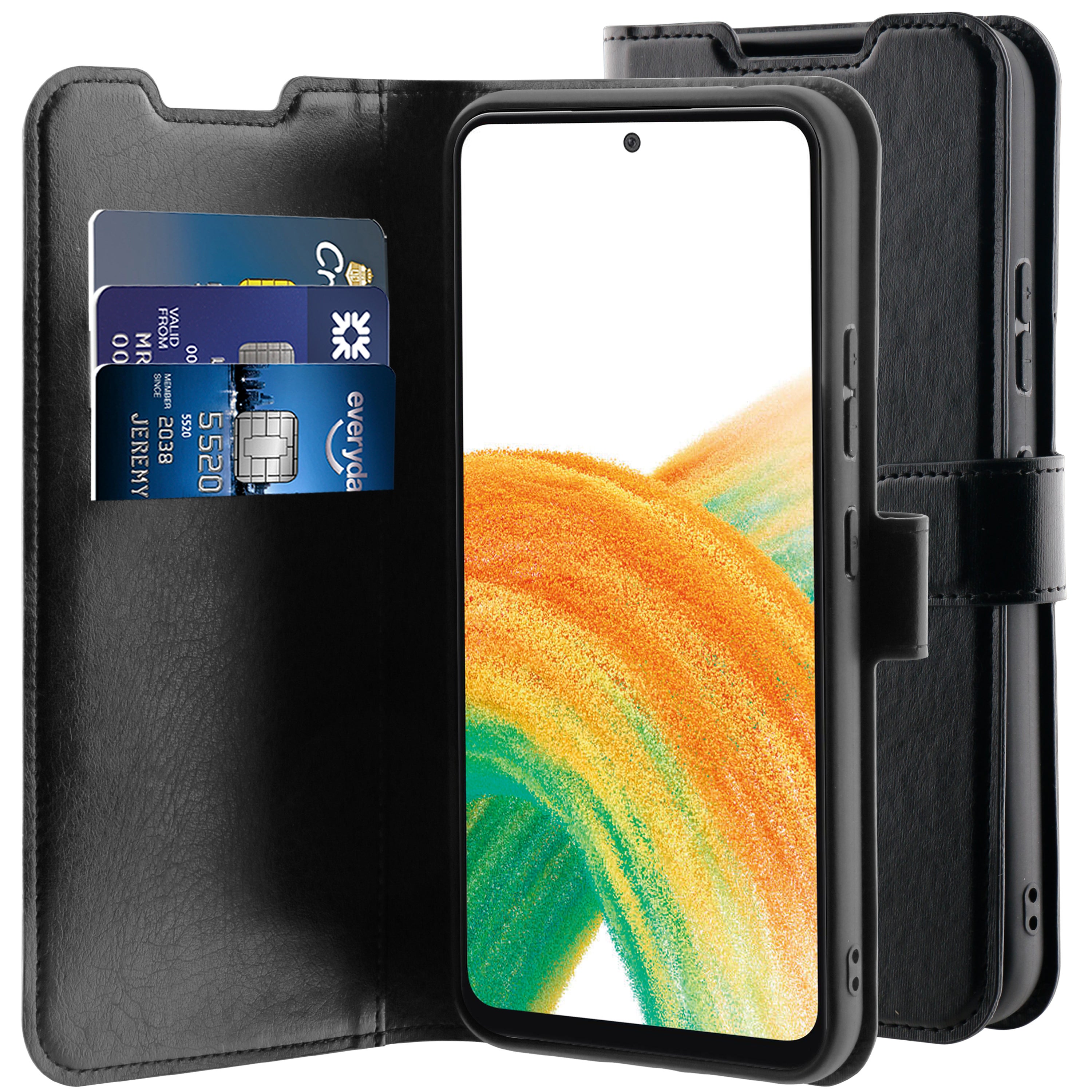 BeHello Samsung Galaxy A34 Gel wallet case zwart