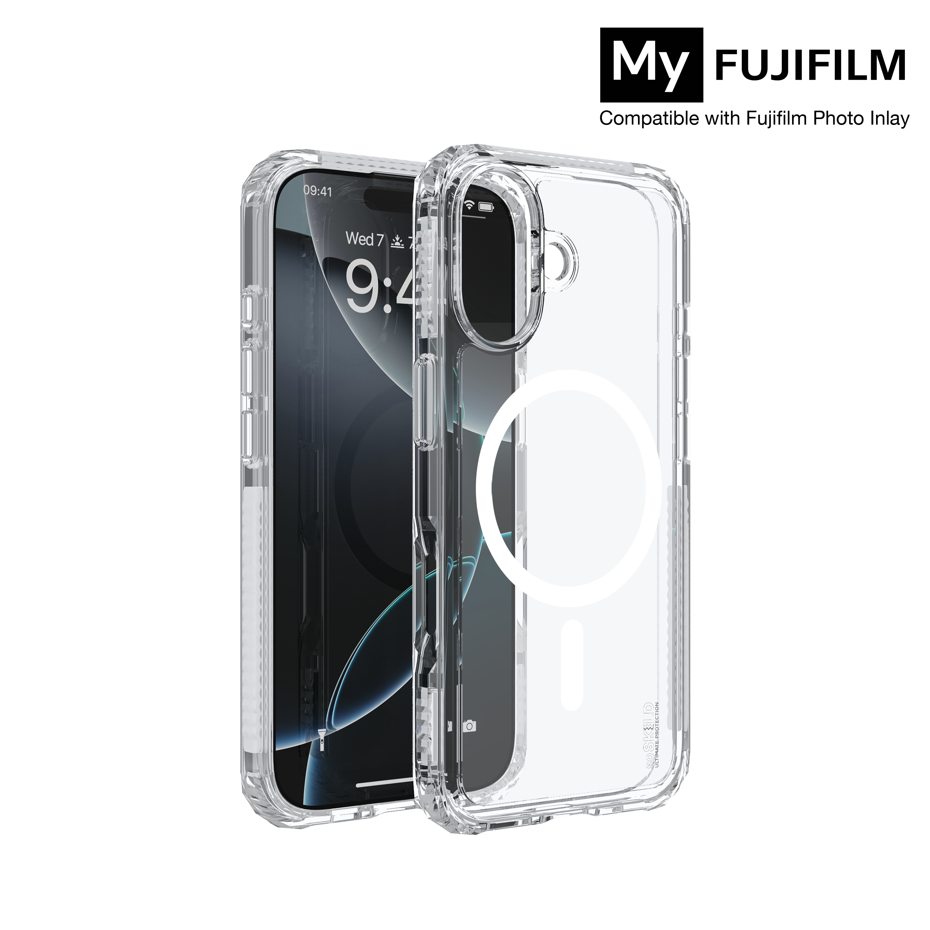 SoSkild iPhone 17 Defend heavy impact case met magnetische ring transparant