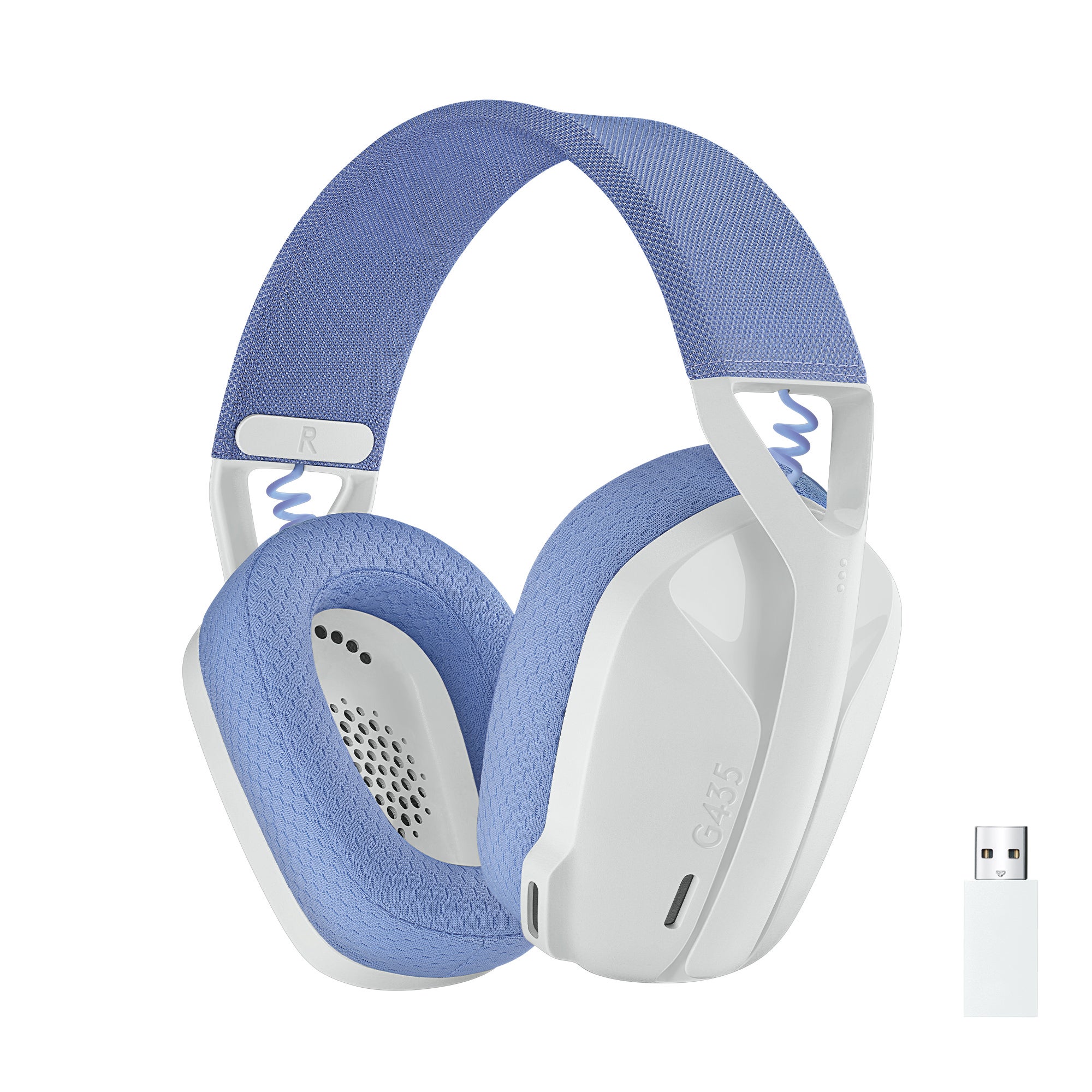 Logitech G G435 draadloze gaming headset blauw/wit
