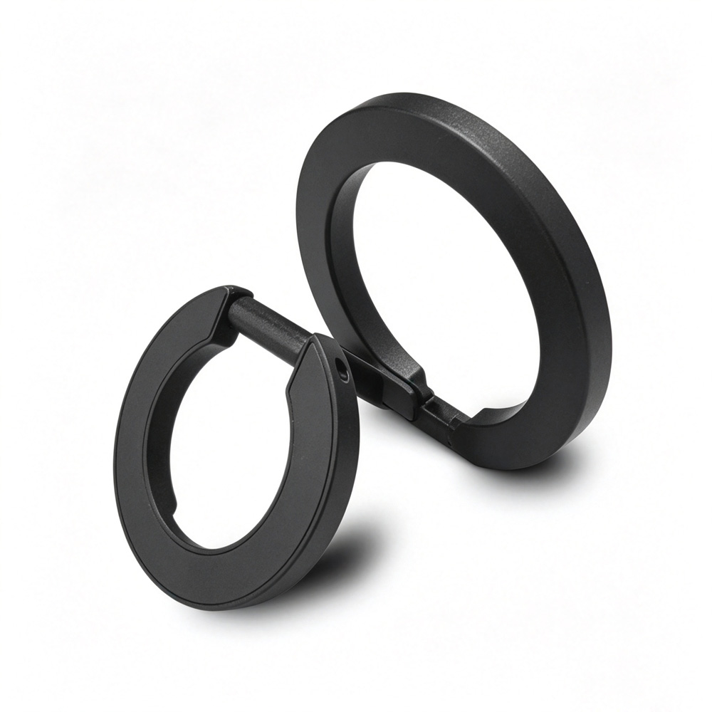 BeHello Magnetische telefoonhouder met dubbele ring zwart