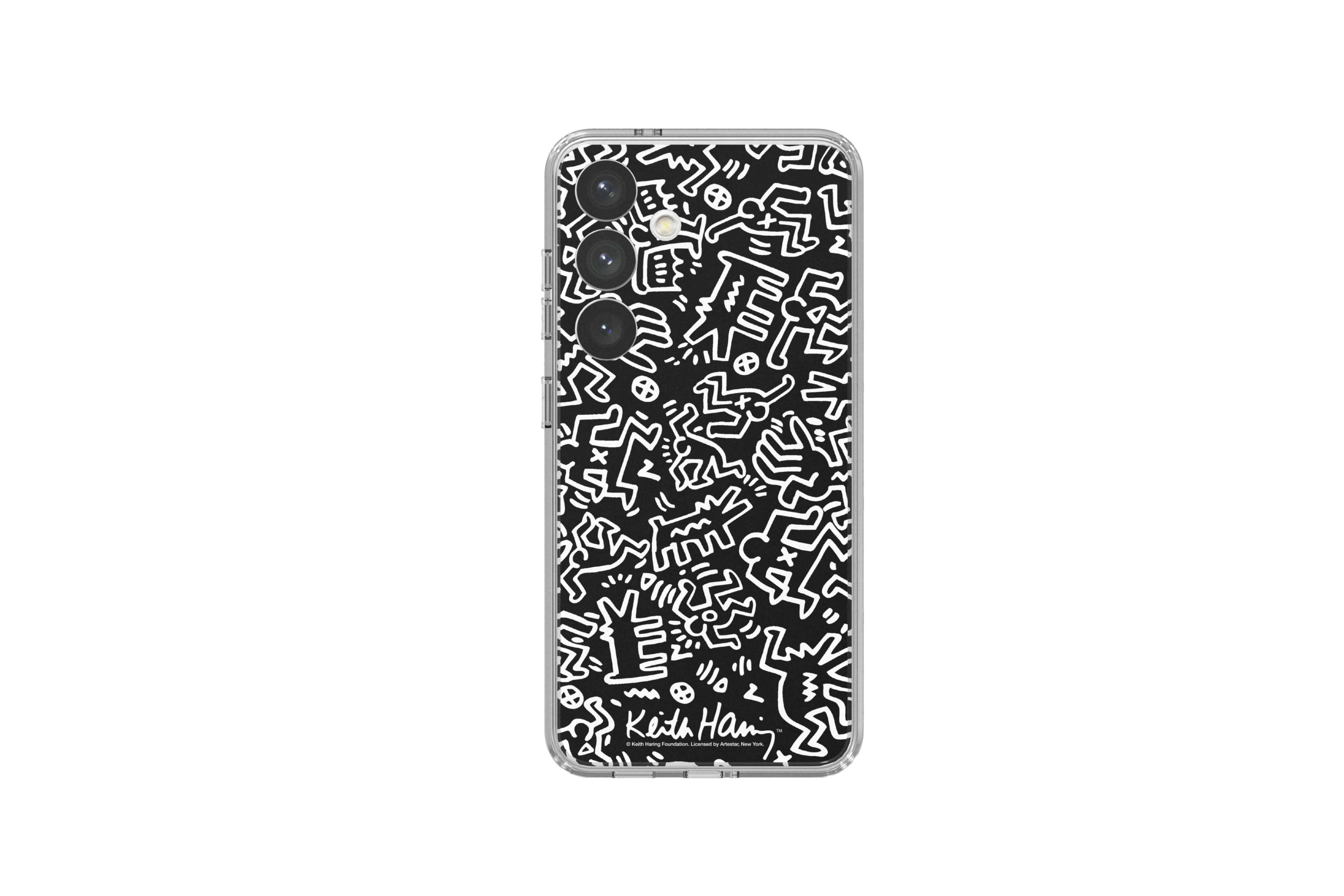 Samsung Galaxy S24+ Keith Haring mono plate kaart zwart
