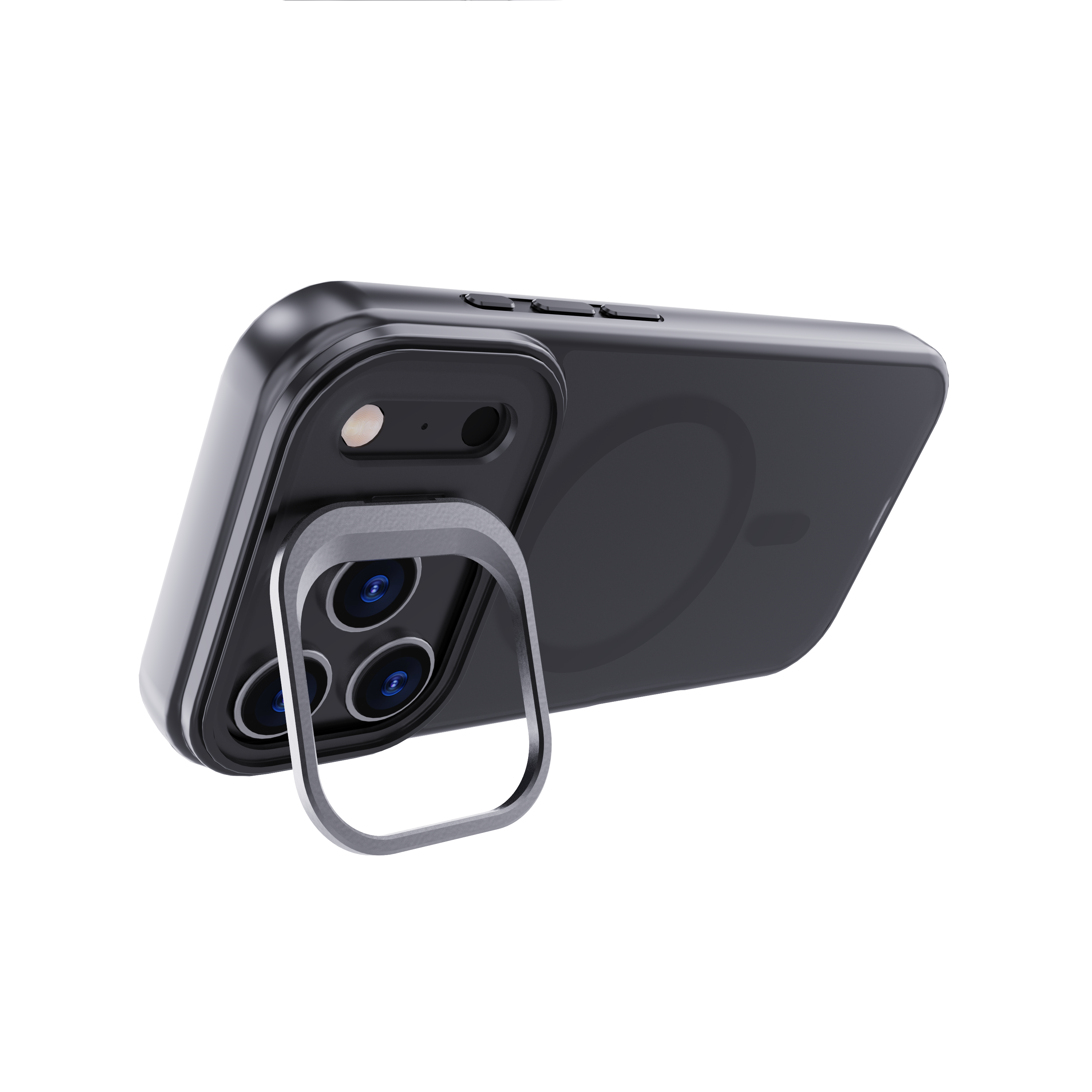 Behello iPhone 17 Pro Stand case met magnetische ring zwart