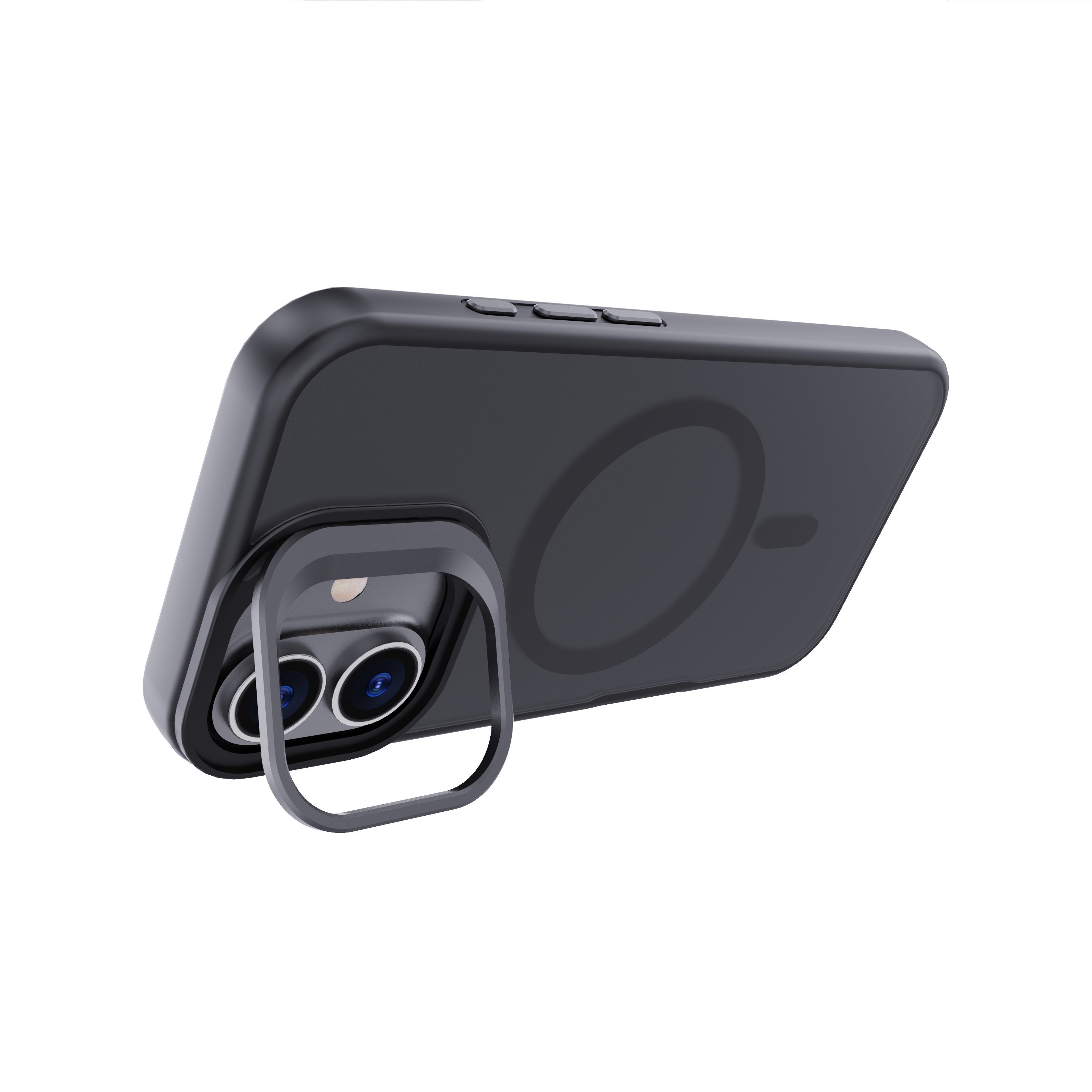 Behello iPhone 17 Stand case met magnetische ring zwart