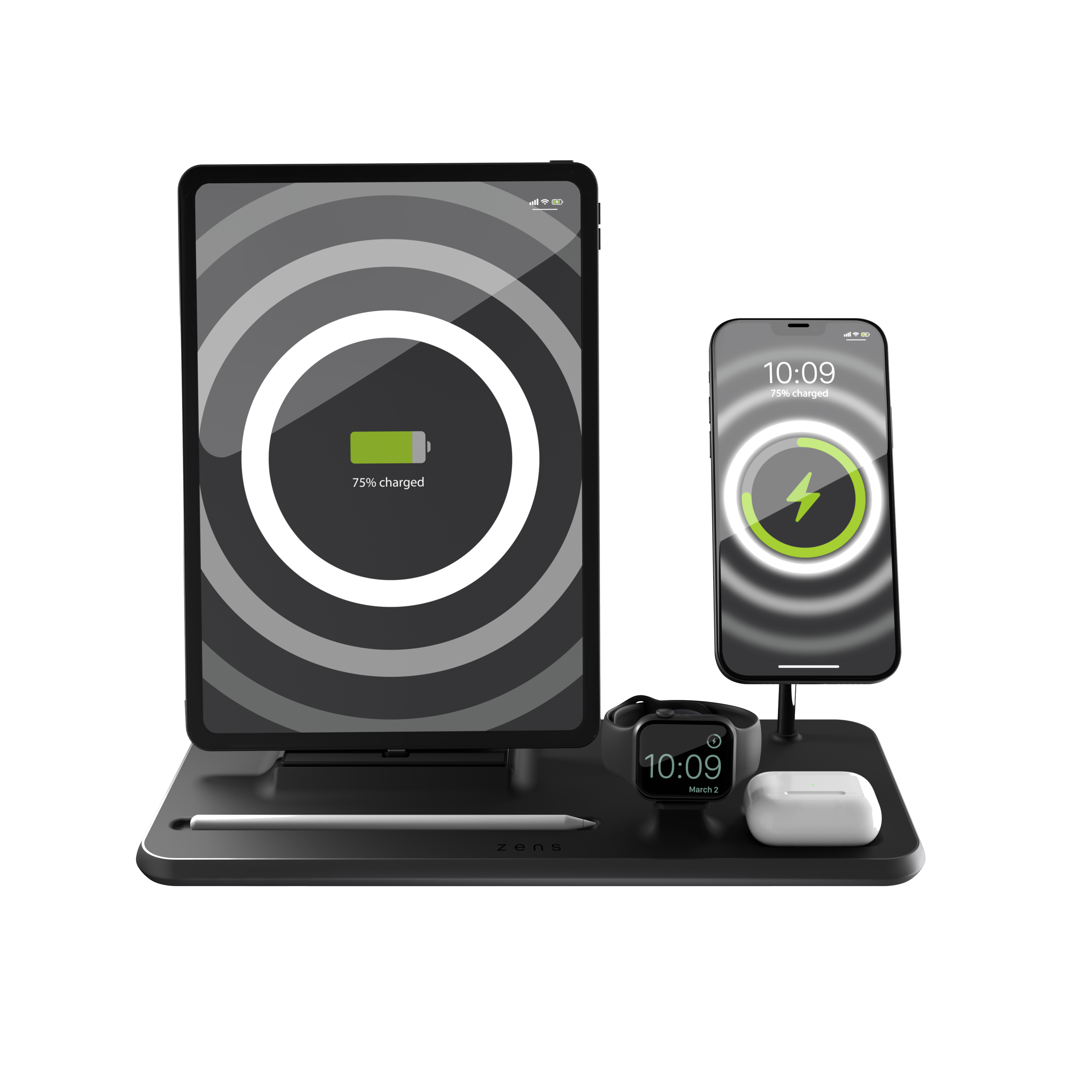 Zens 4-in-1 Draadloze oplader 45W met MagSafe zwart