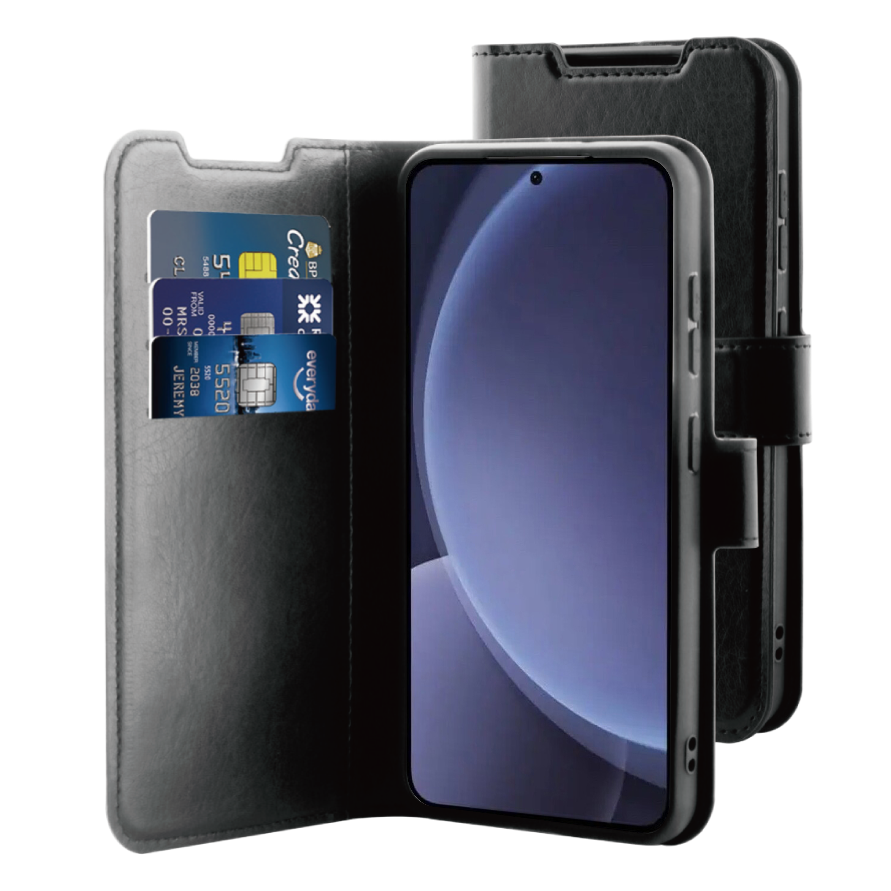 BeHello Samsung Galaxy S25 Gel wallet case zwart
