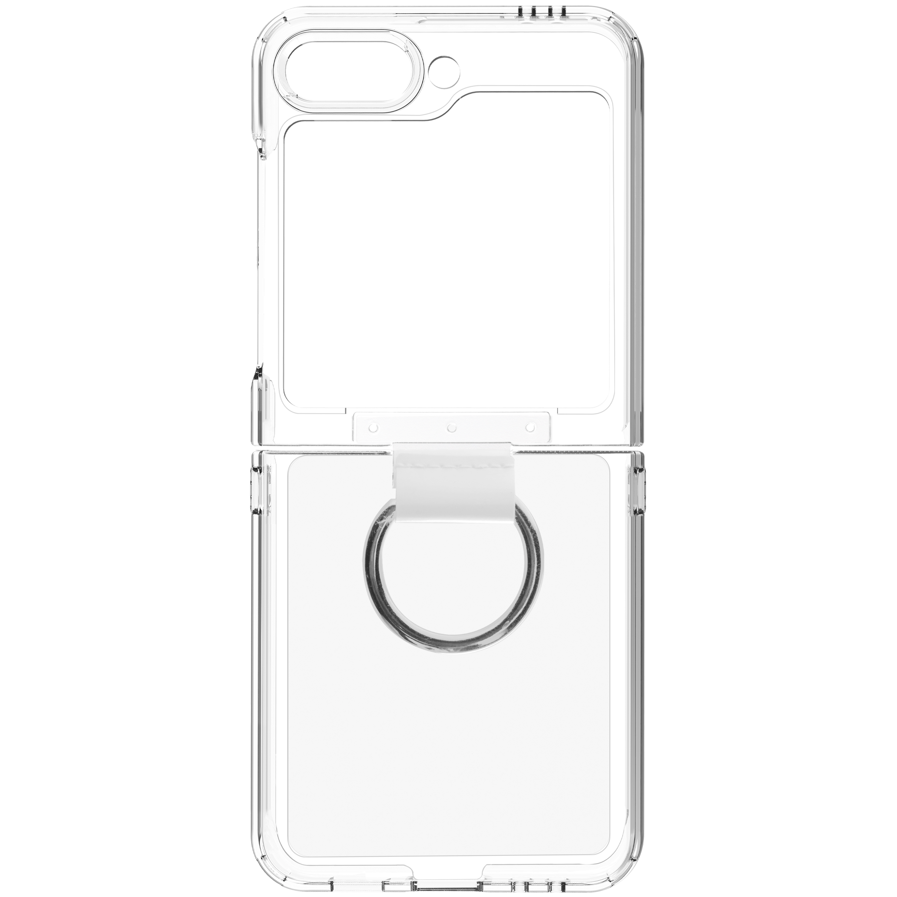 BeHello Samsung Galaxy Flip 6 Clear case met ring transparant