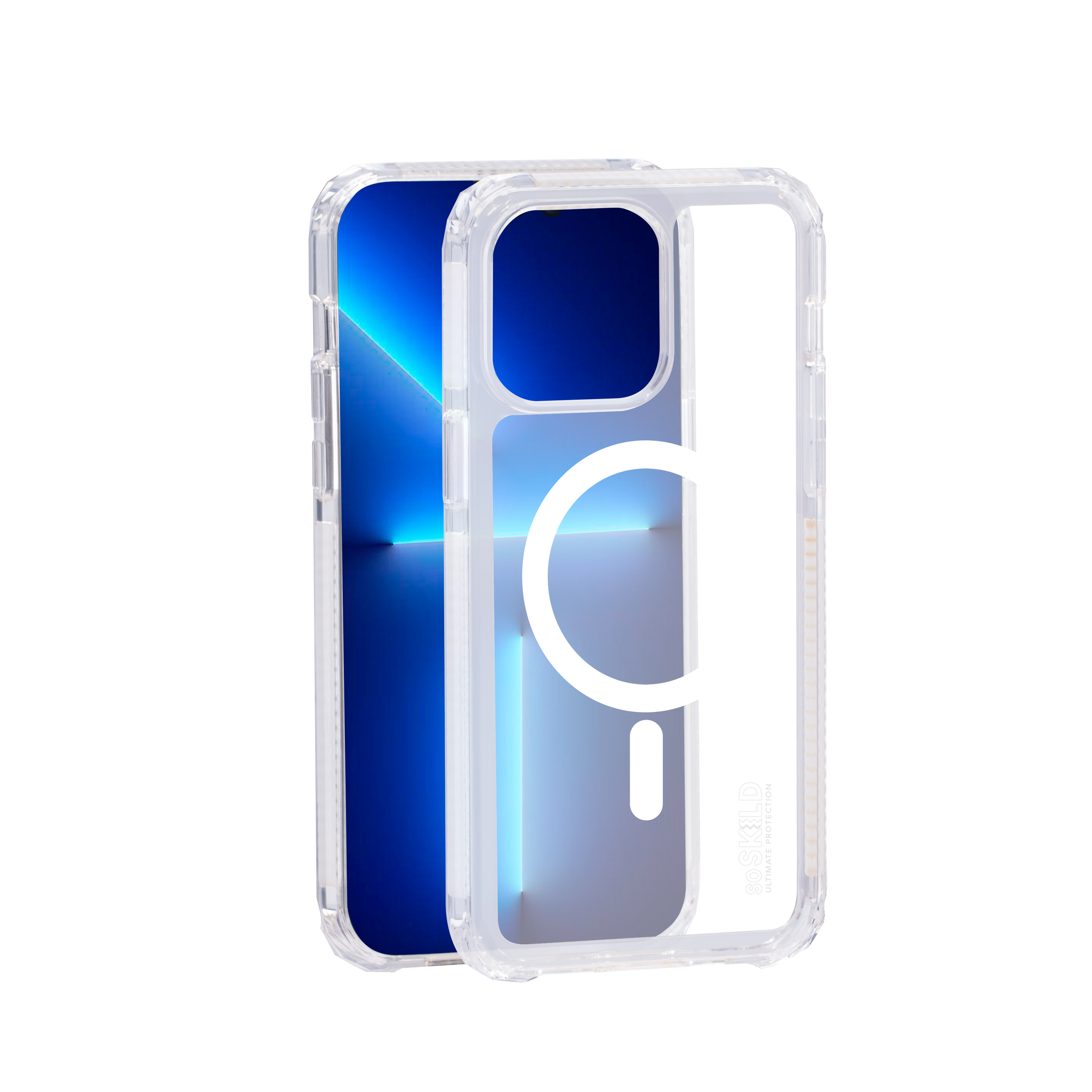 SoSkild iPhone 14 Pro Defend heavy impact case met magnetische ring transparant