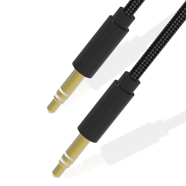 BeHello 3.5mm Aux kabel geweven 1m zwart