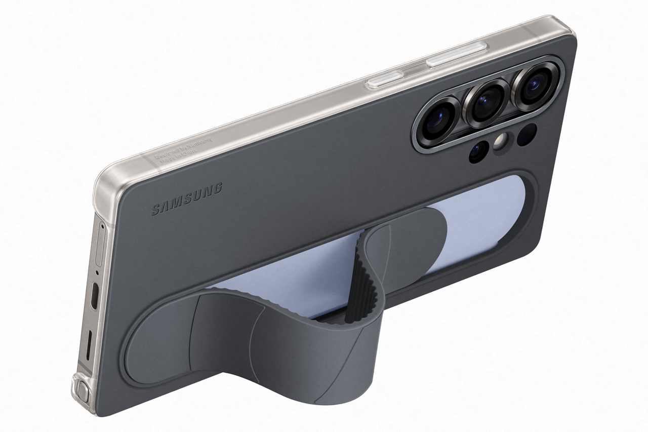 Samsung Galaxy S25 Ultra Standing grip case zwart